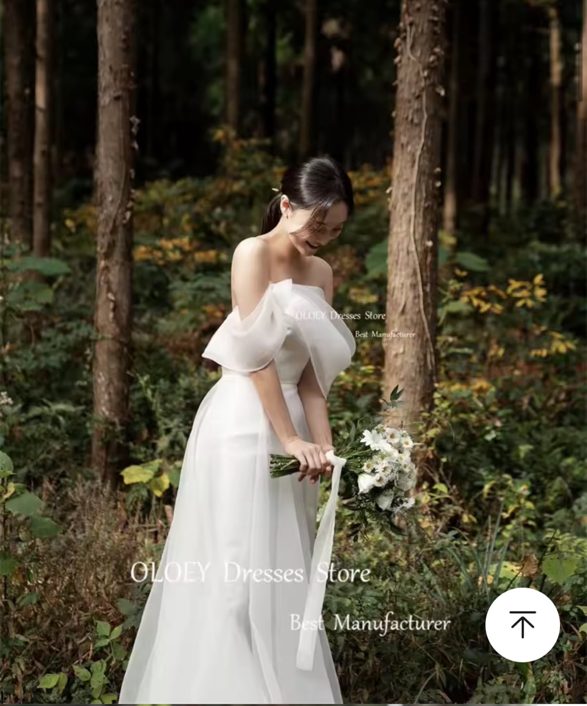 Elegant Off-the-Shoulder A-Line Wedding Gown - photo 2