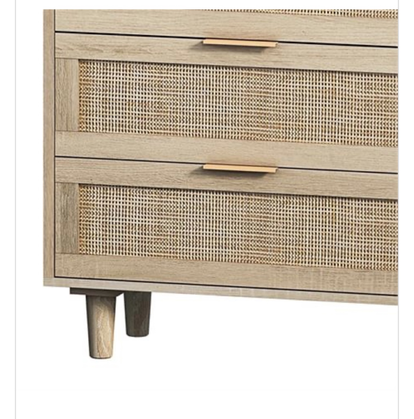 Six-Drawer Dresser with Rattan Accents - photo 5