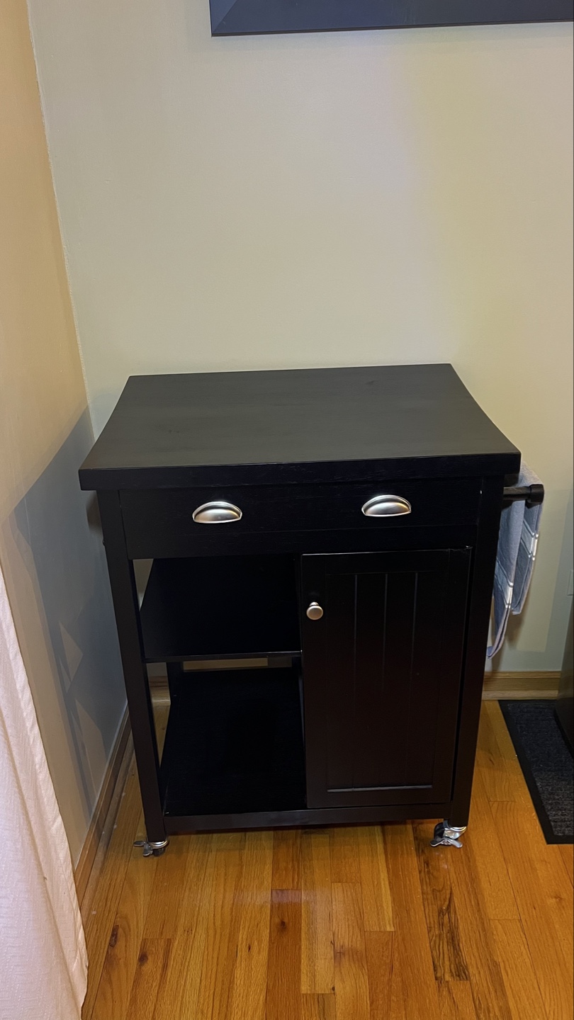 Winsome Wood Black Rolling Kitchen Cart - photo 5