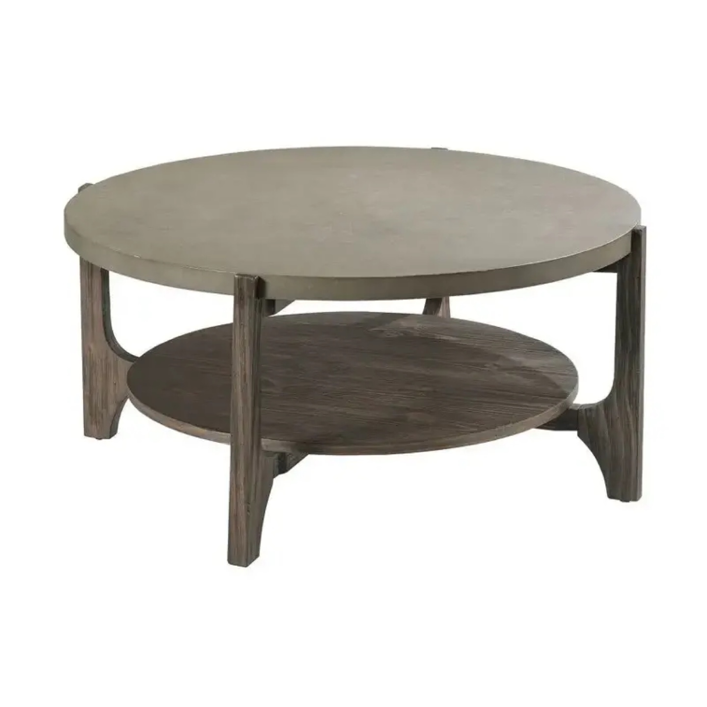 Round Concrete Top Coffee Table and End Table Set
