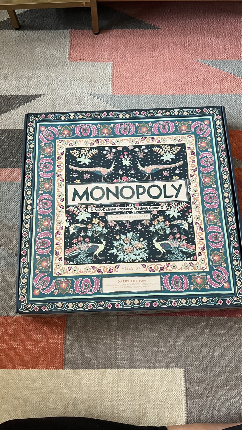 Anthropologie Monopoly Darby Edition Board Game