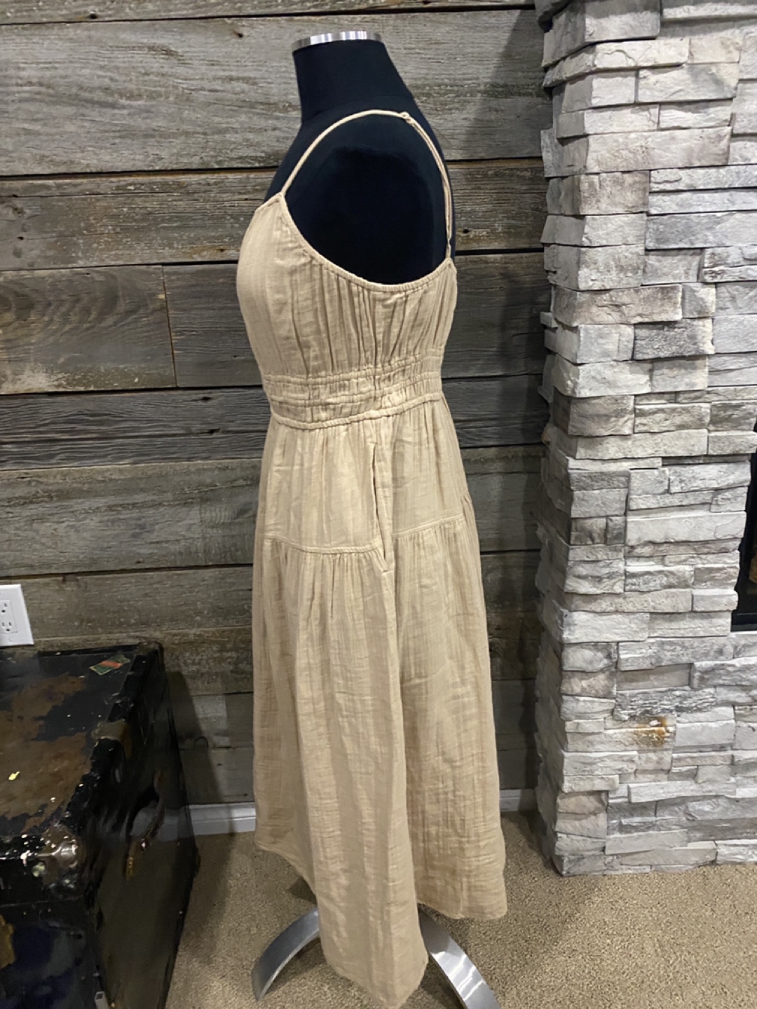 Old Navy Waist-Defined Smocked Tiered Midi Cami Dress - photo 4
