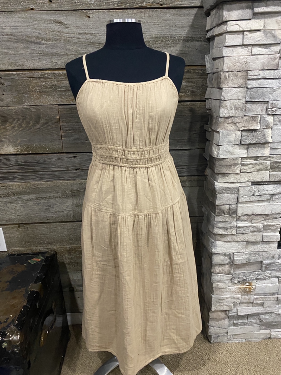 Old Navy Waist-Defined Smocked Tiered Midi Cami Dress - photo 5