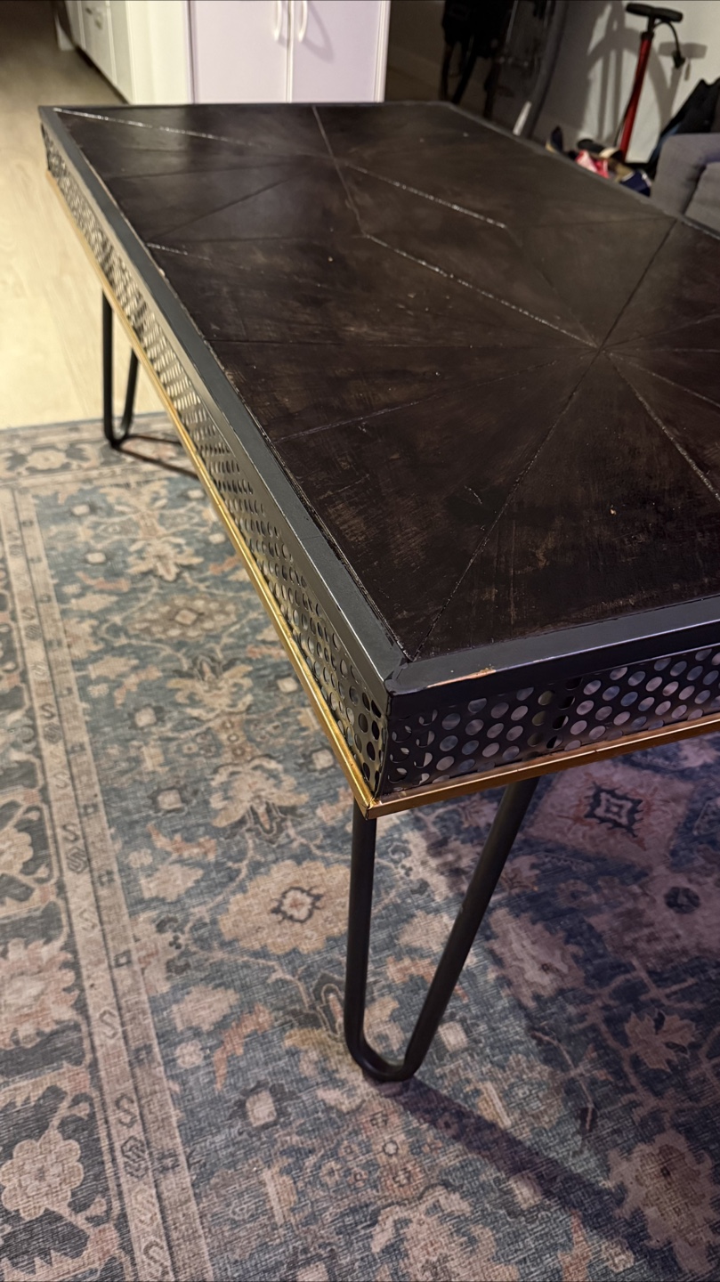 Modern Coffee Table with Metal Legs - photo 2