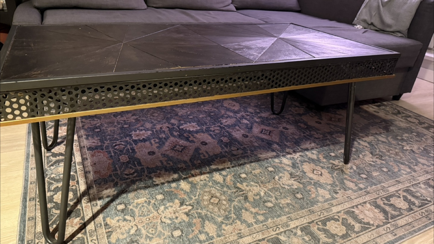 Modern Coffee Table with Metal Legs