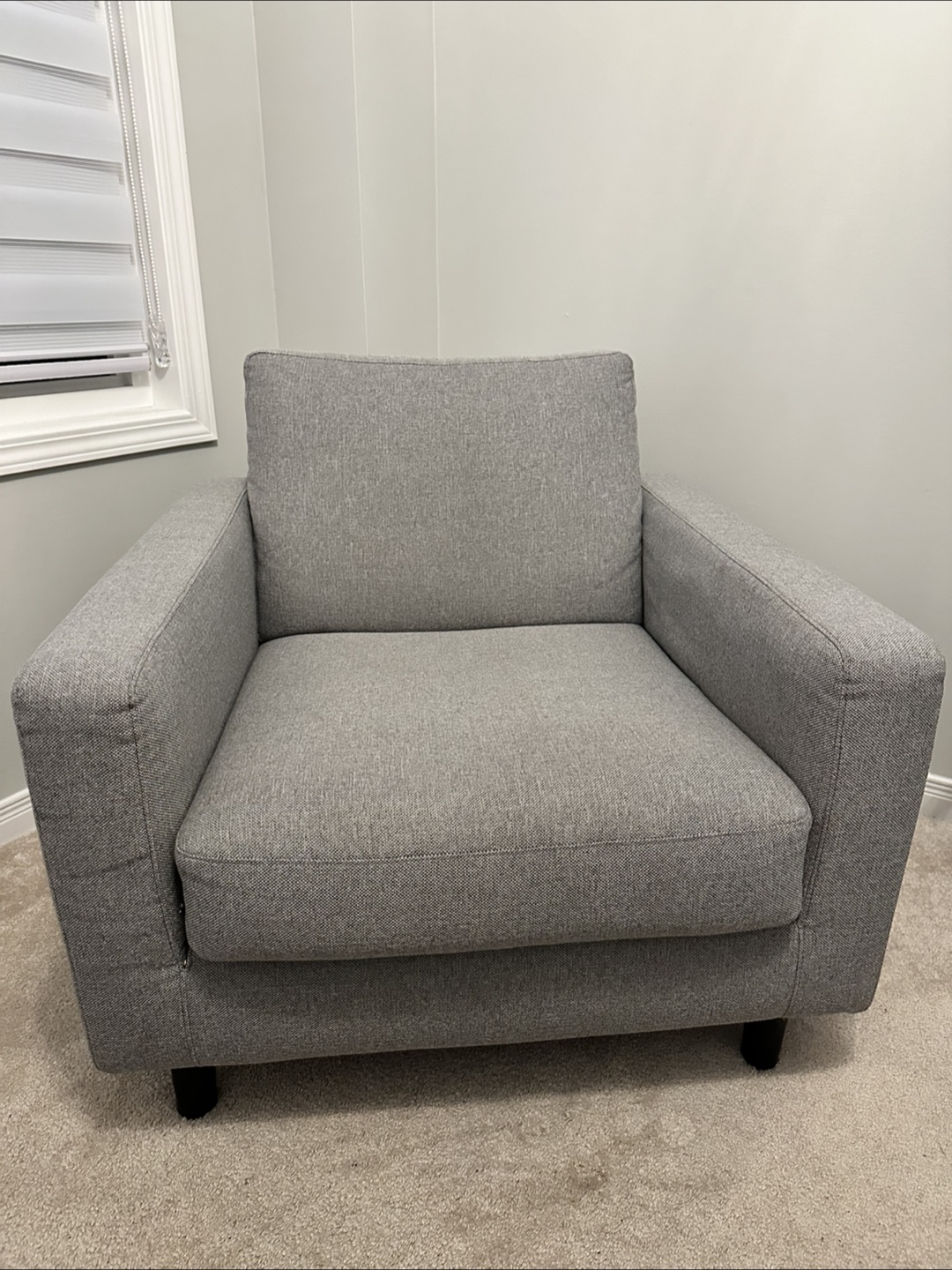 Grey Fabric Armchair and Sofa Set - photo 2