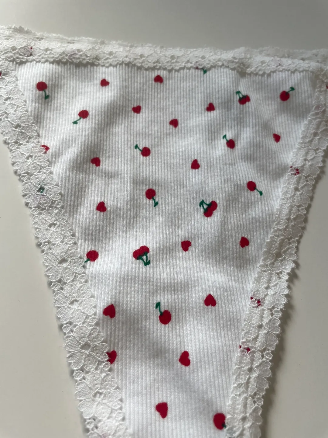 PINK Victoria's Secret Cherry/ Heart Print Thong image indicator(3)