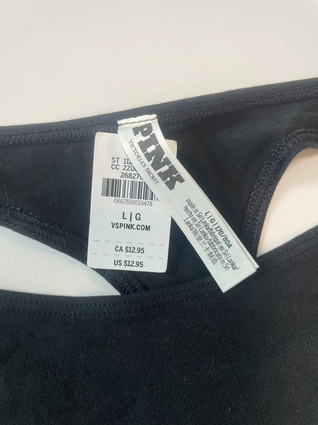 PINK by Victoria's Secret Black Thong Lingerie - Size Large image indicator(4)