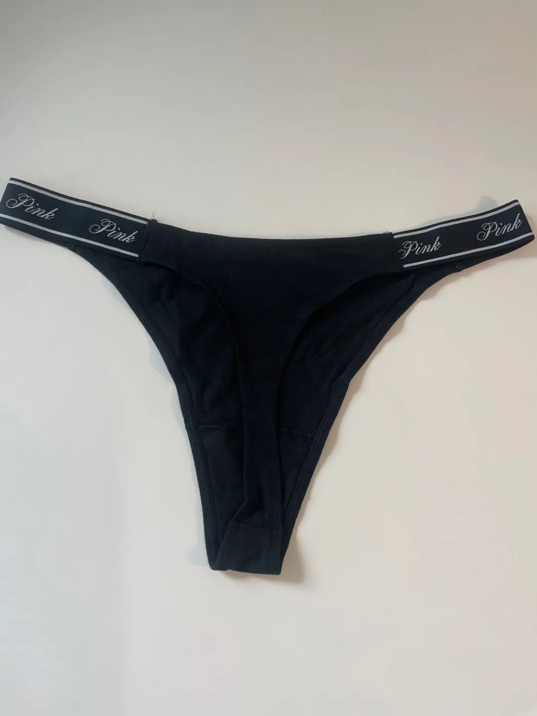 PINK by Victoria's Secret Black Thong Lingerie - Size Large image indicator(3)