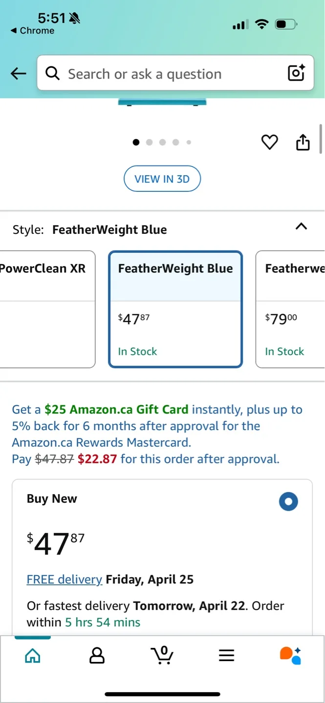 Hoover FeatherWeight Blue PowerClean XR Stick Vacuum image indicator(2)