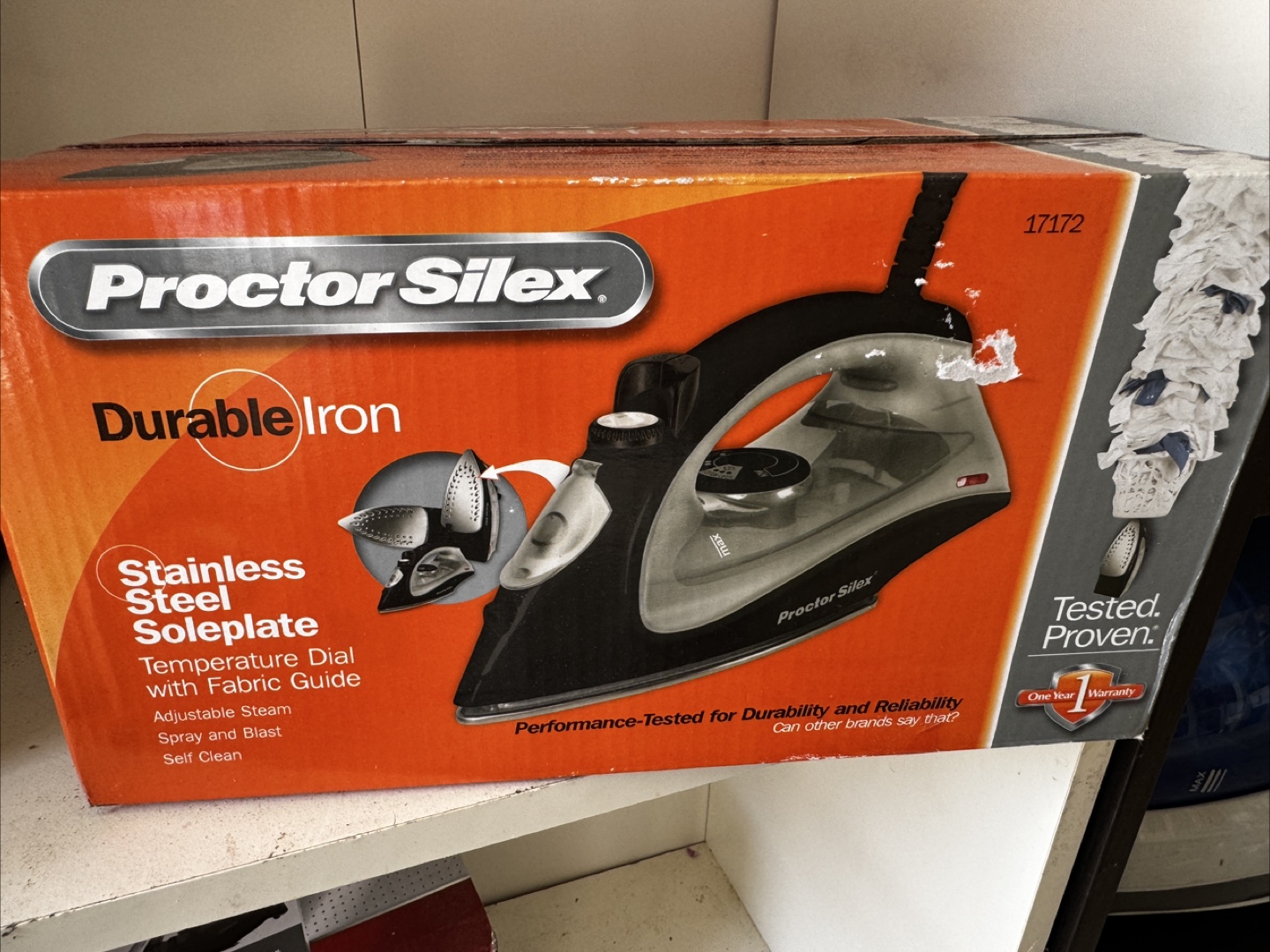 Brand new in box! Never used Never opened. DurableIron Iron