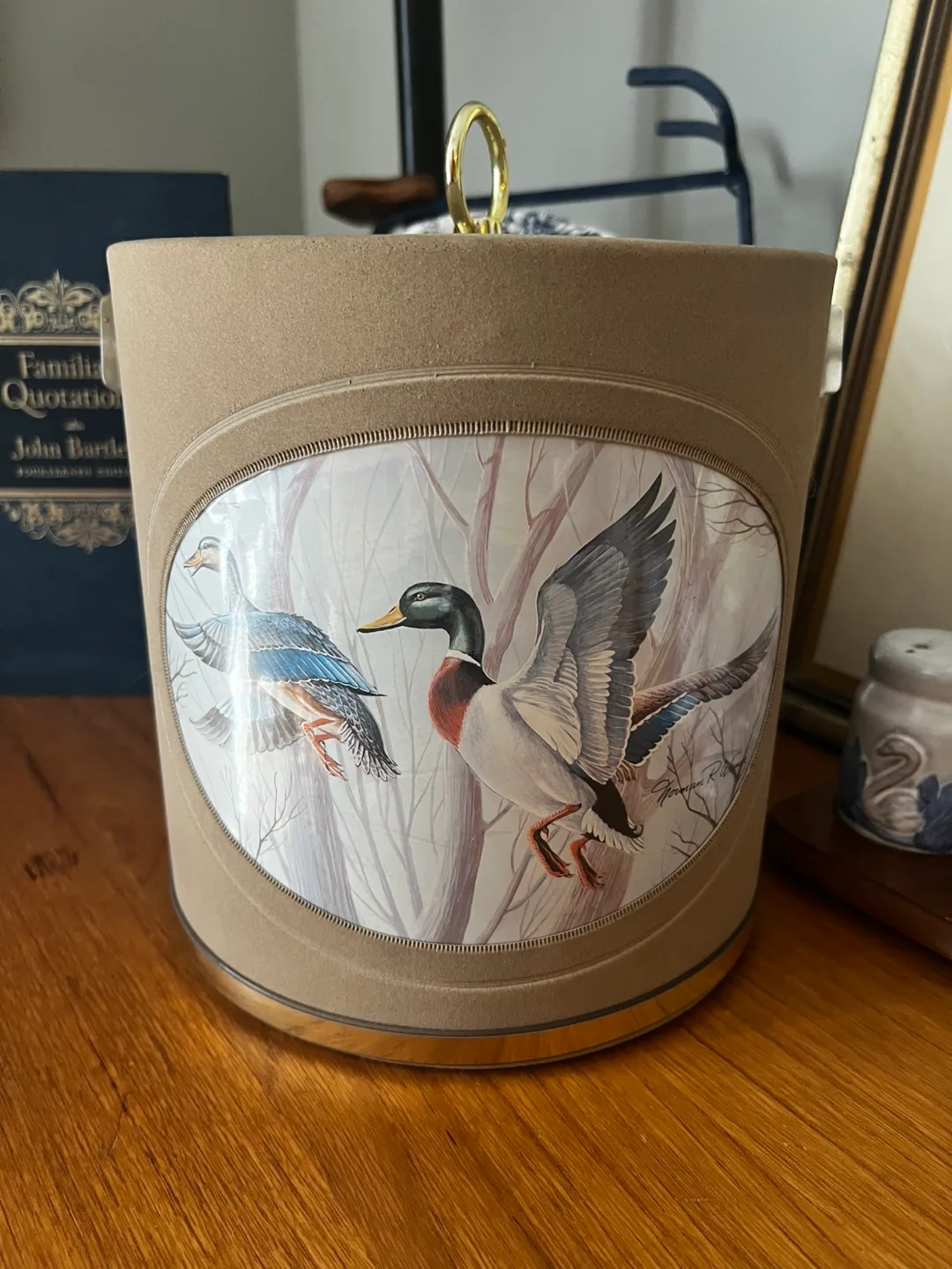Vintage Ice Bucket with Ducks thumbnail