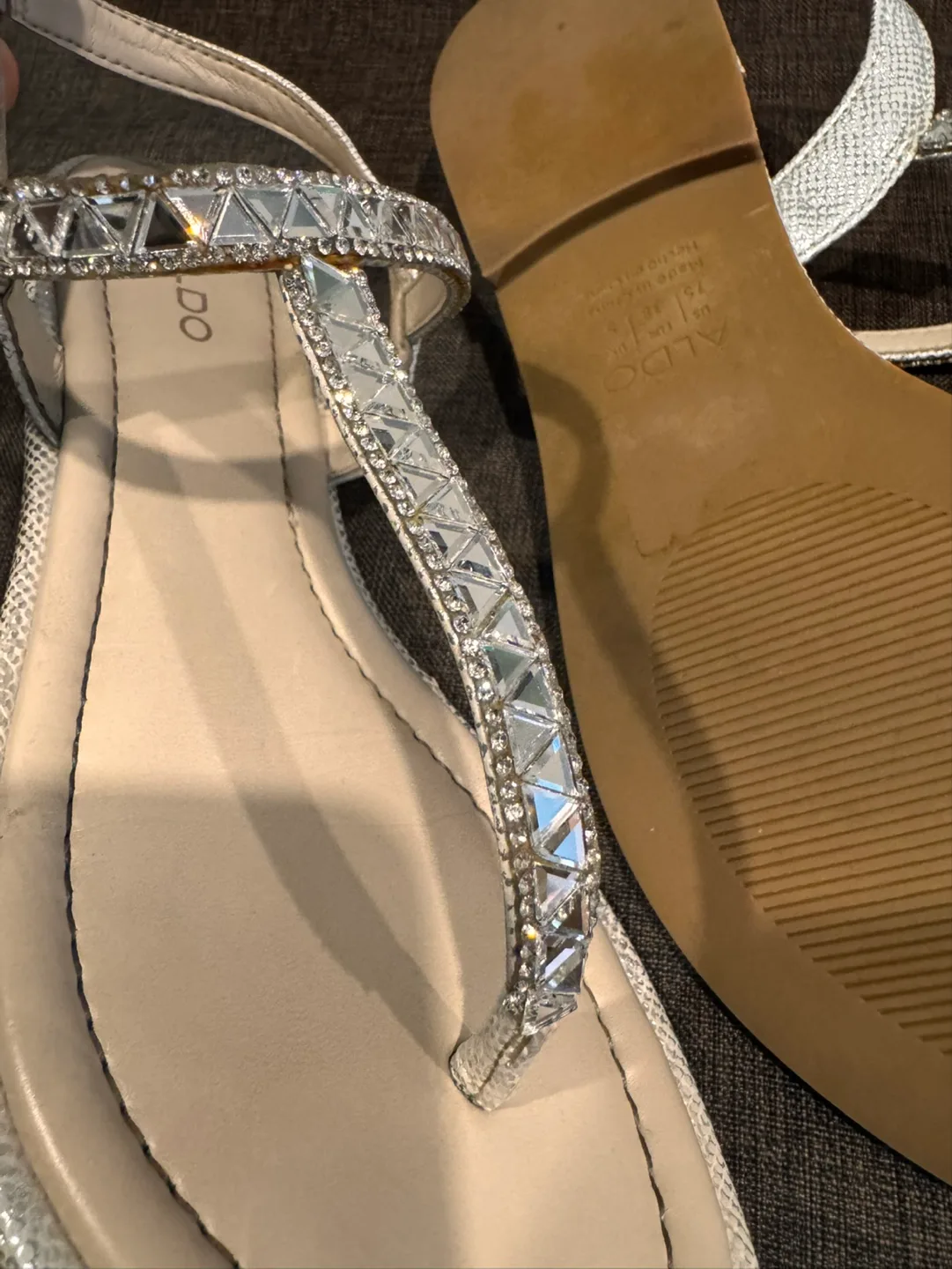 Aldo Rhinestone Sandals (Size 7.5) image indicator(2)
