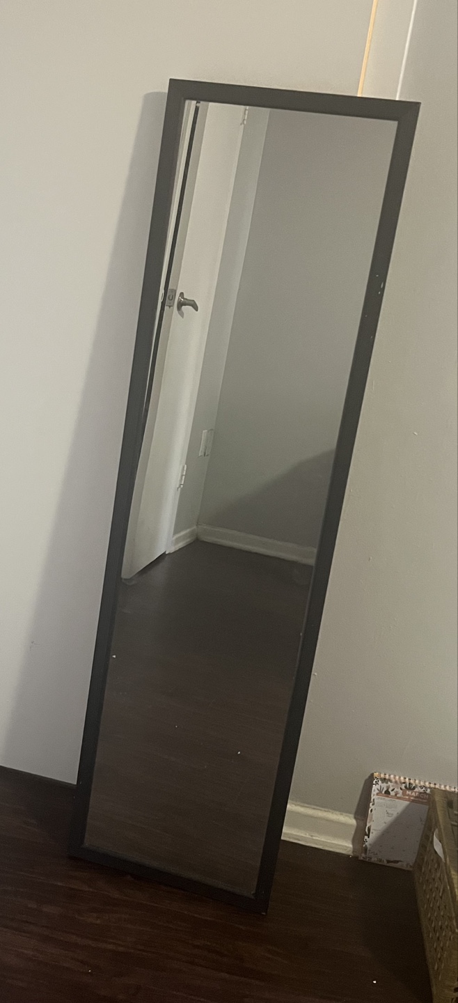 Full-Length Black Frame Mirror