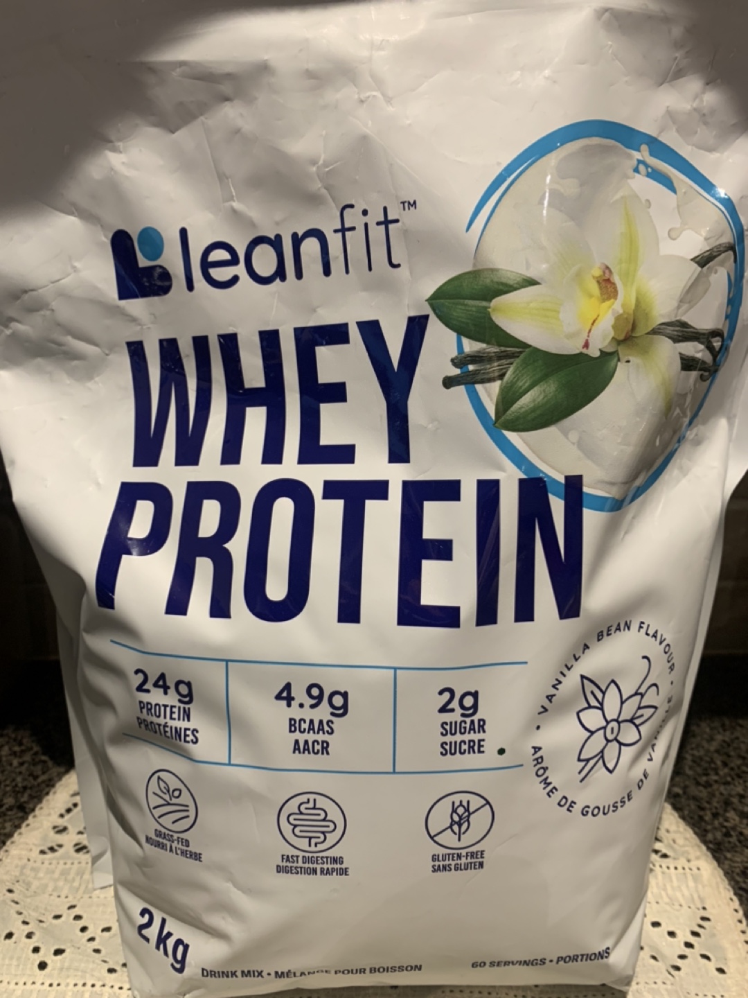 Leanfit Whey Protein Powder - 💚Vanilla Bean Flavour - 2kg