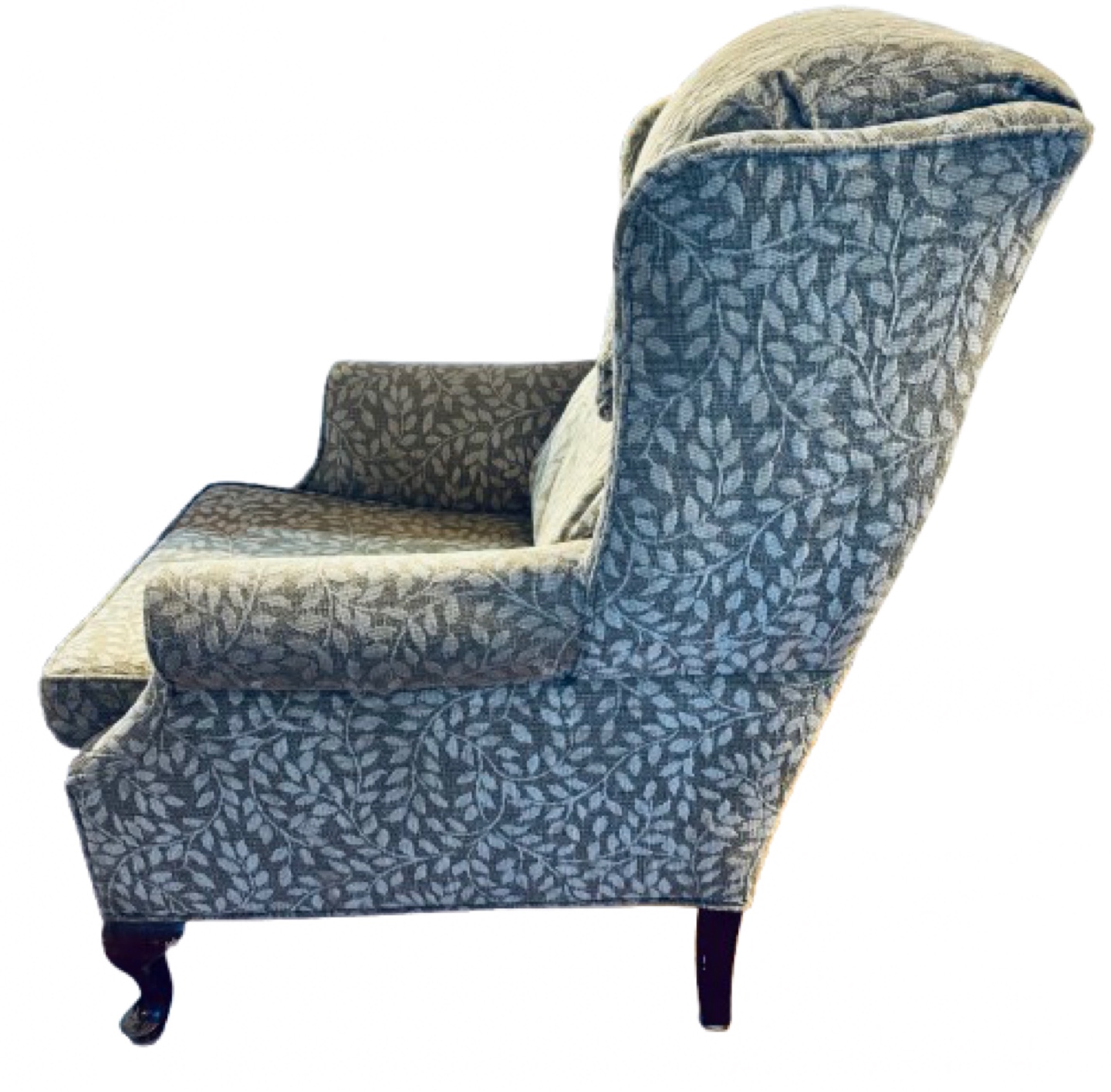 FINAL DAY! Wingback armchair, Beige leaf pattern - photo 2