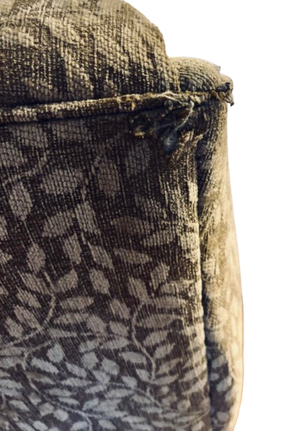 FINAL DAY! Wingback armchair, Beige leaf pattern - photo 4