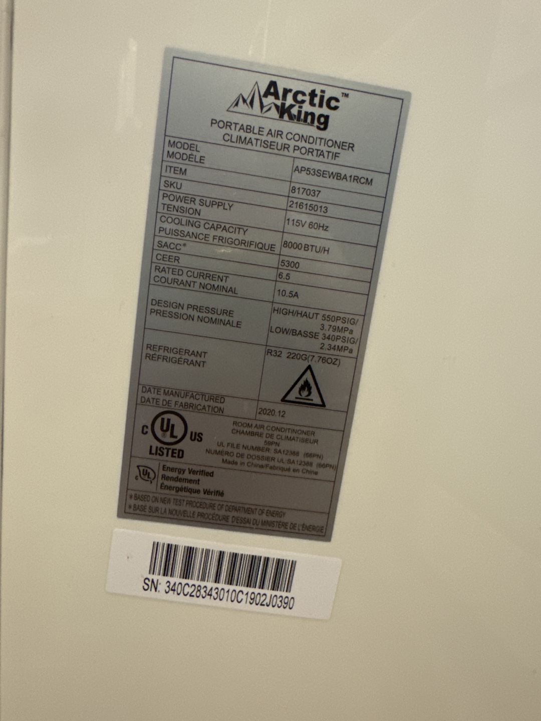 Arctic King Portable Air Conditioner - photo 3