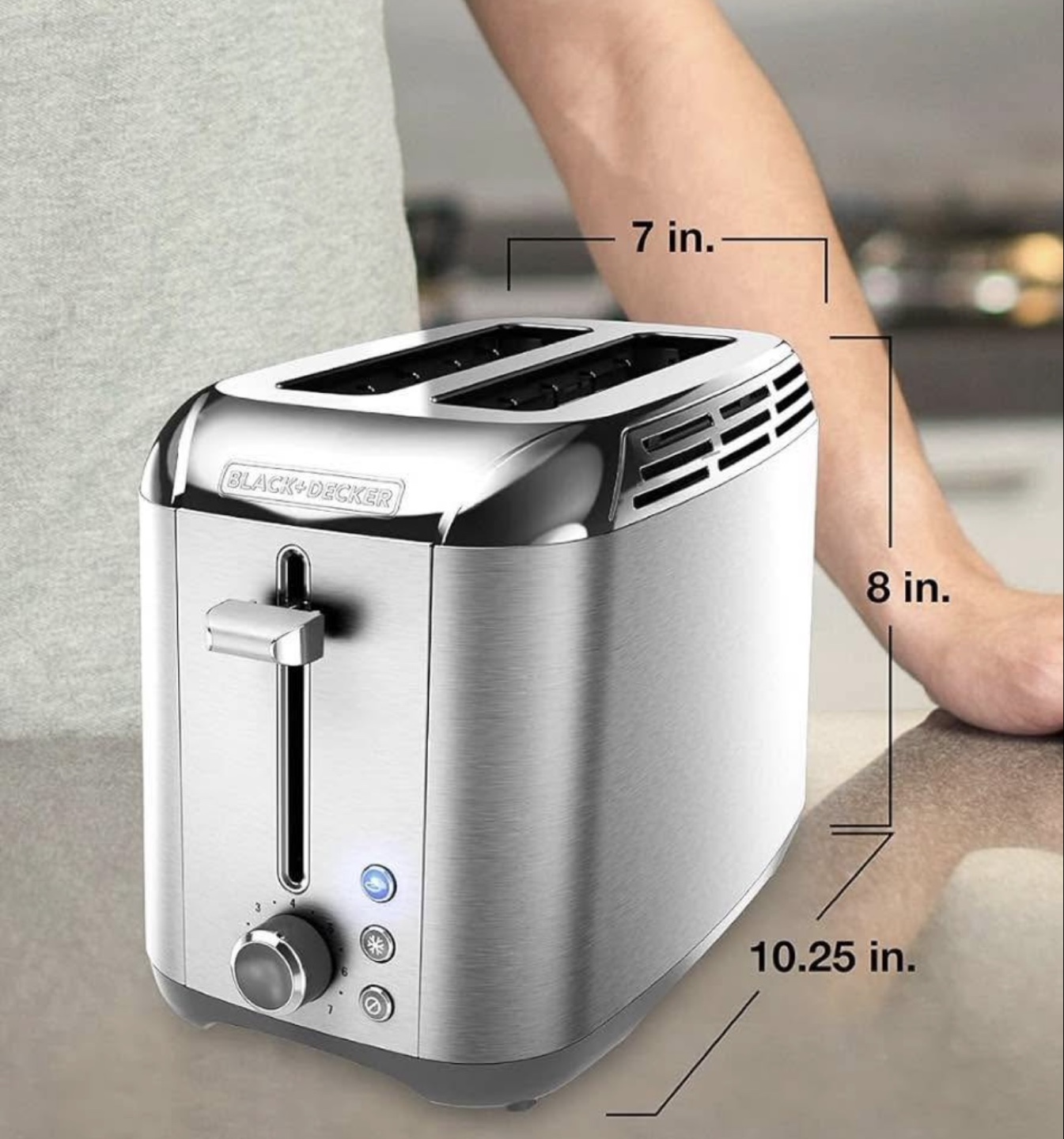 Black+Decker Rapid Toast 2-Slice Toaster - Stainless Steel