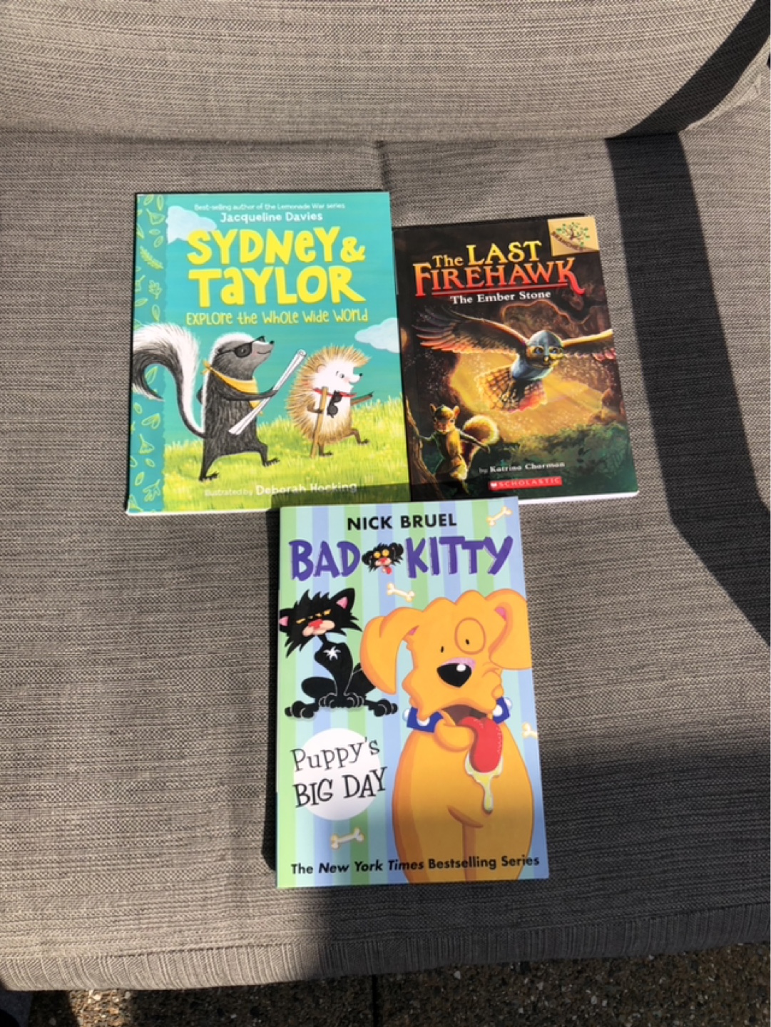 Three children’s books.