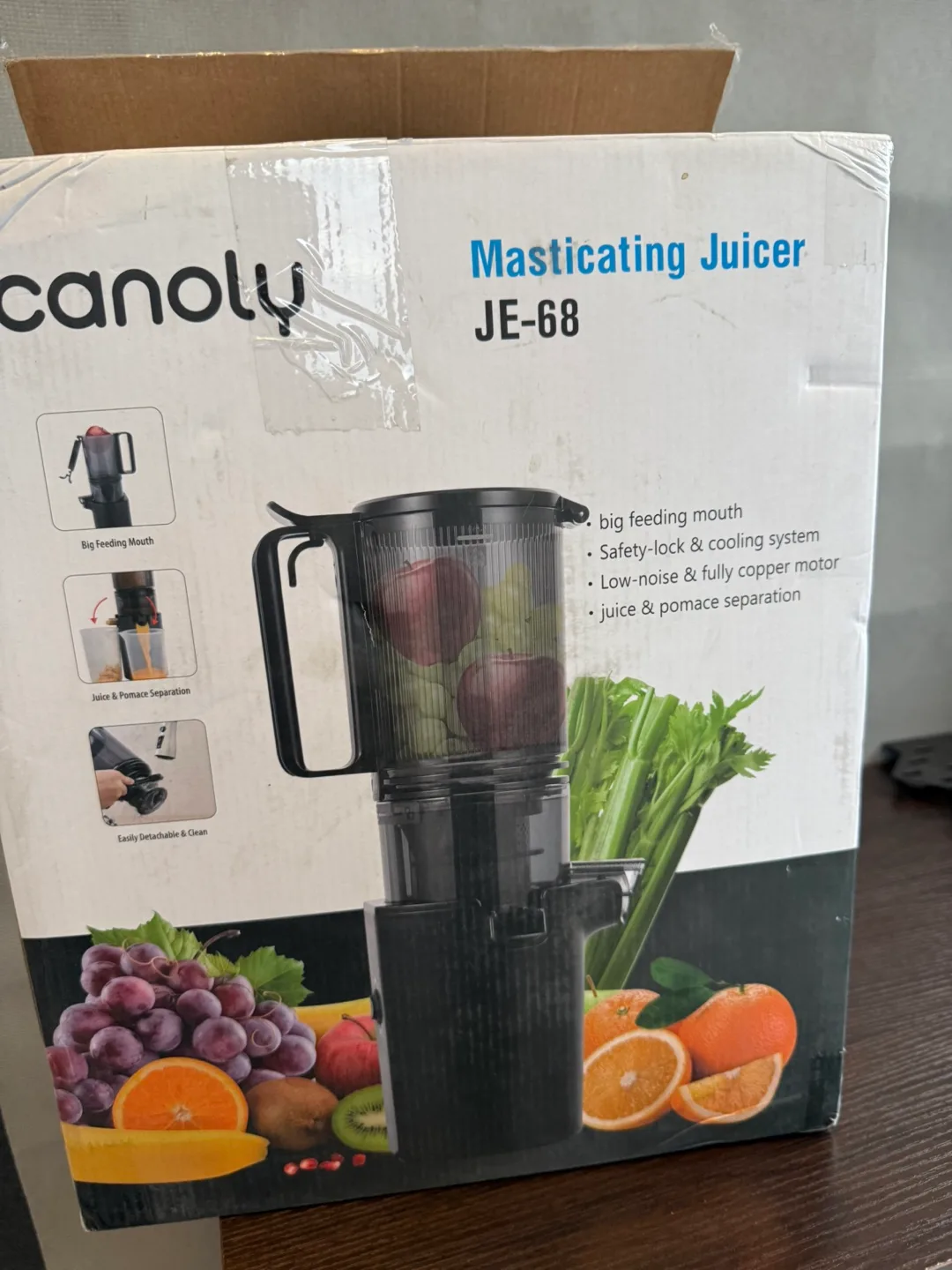 Canoly Masticating Juicer - open Box image indicator(7)