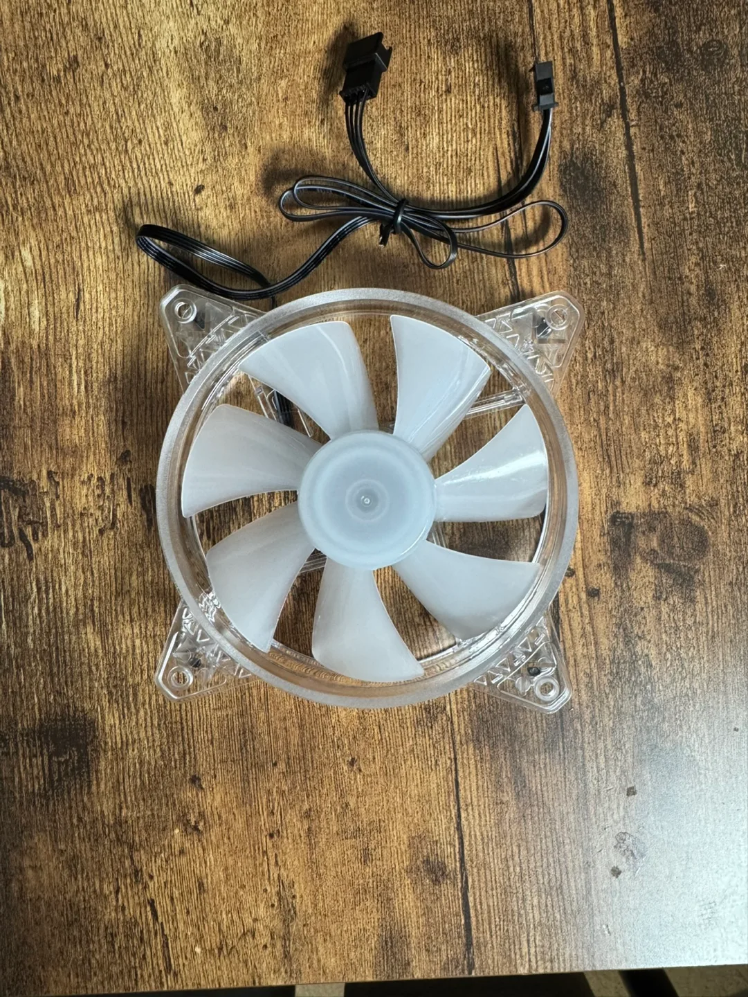 3x  Clear PC Case Fans with Connectors image indicator(2)