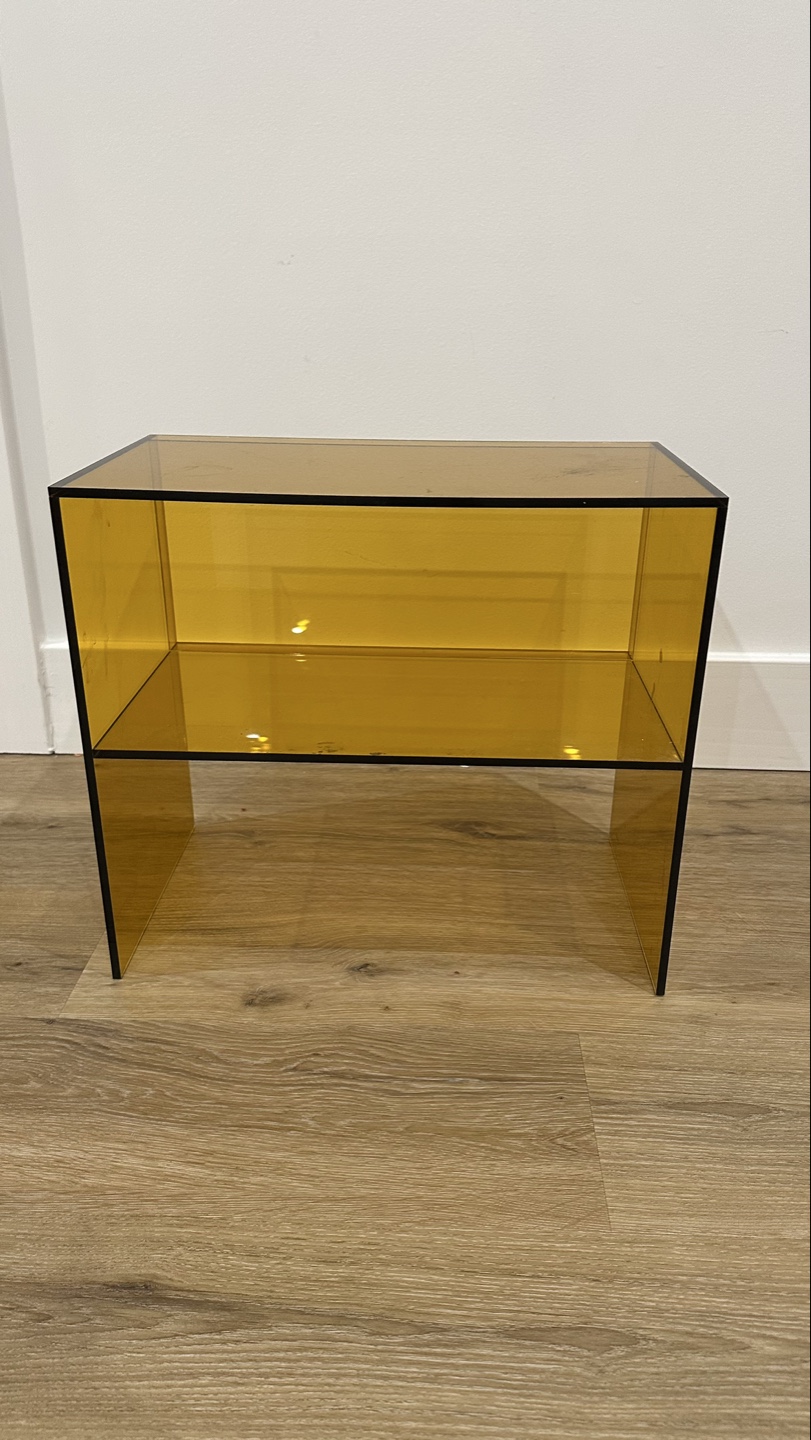 Amber Acrylic Side Table