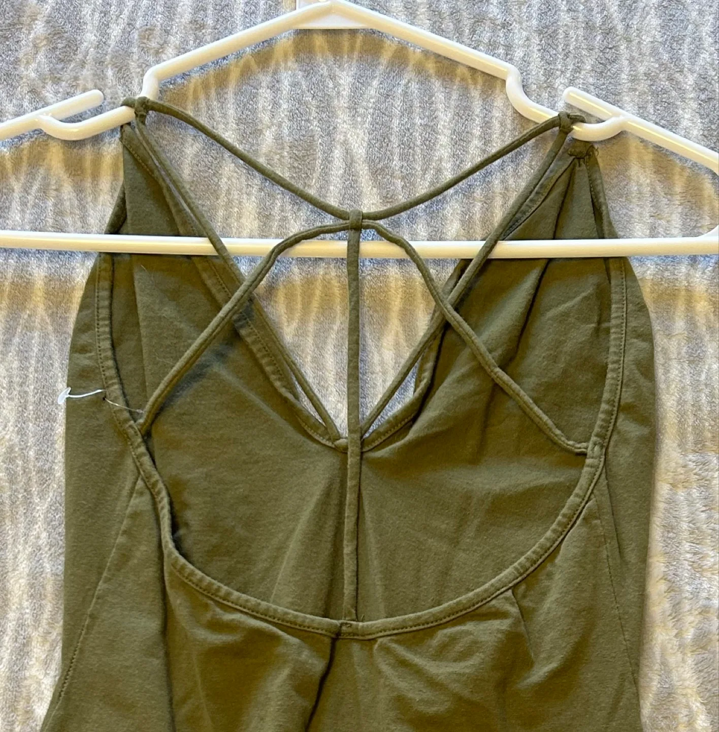 ✨✨Olive Green Criss-Cross Bodysuit image indicator(2)