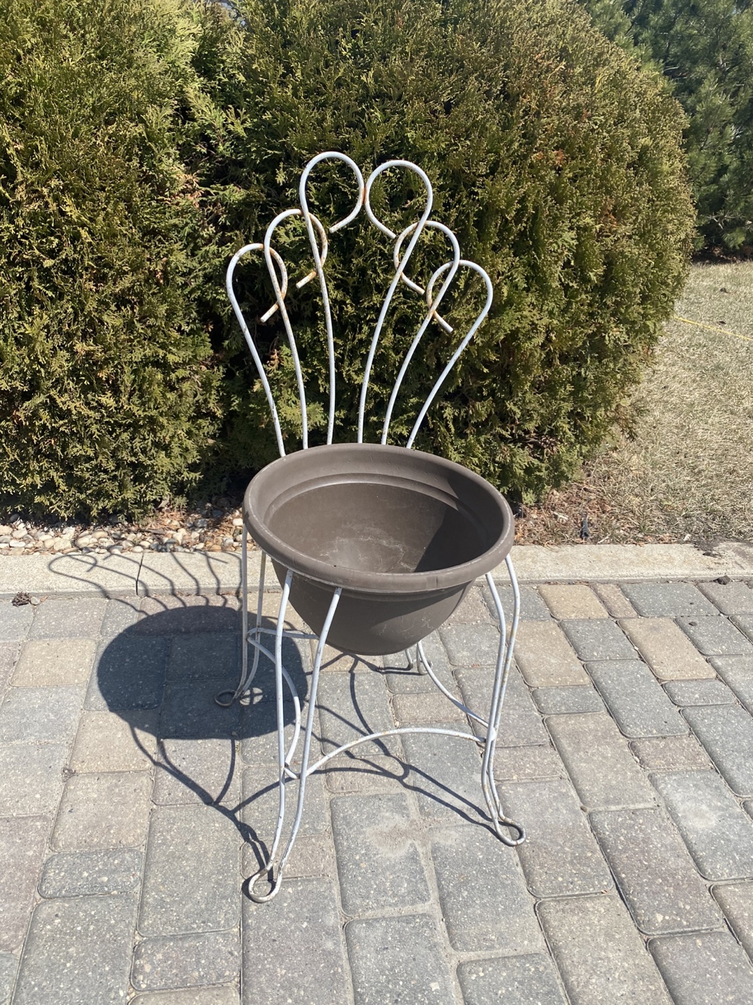 Vintage Metal Planter Chair