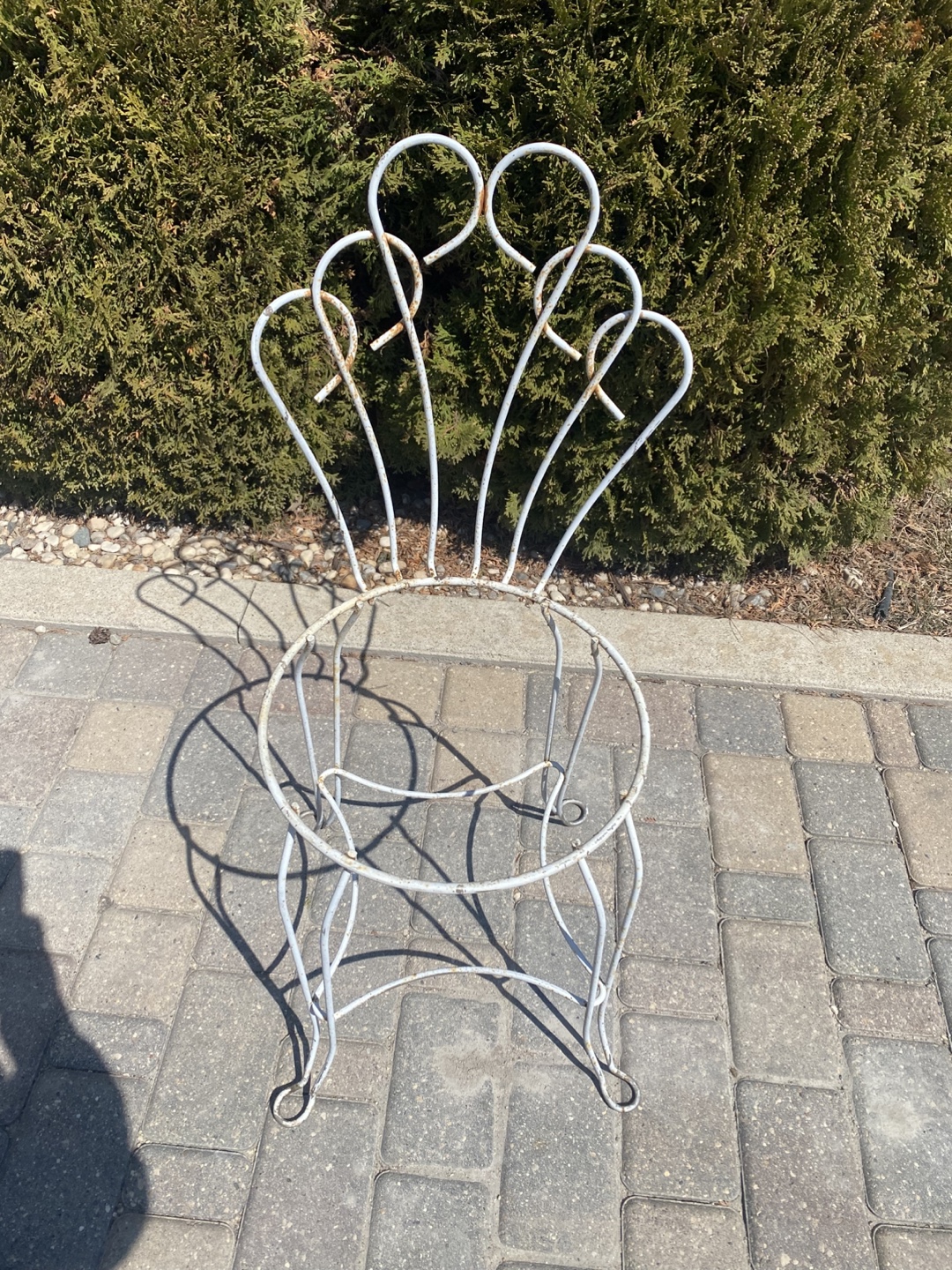 Vintage Metal Planter Chair - photo 2
