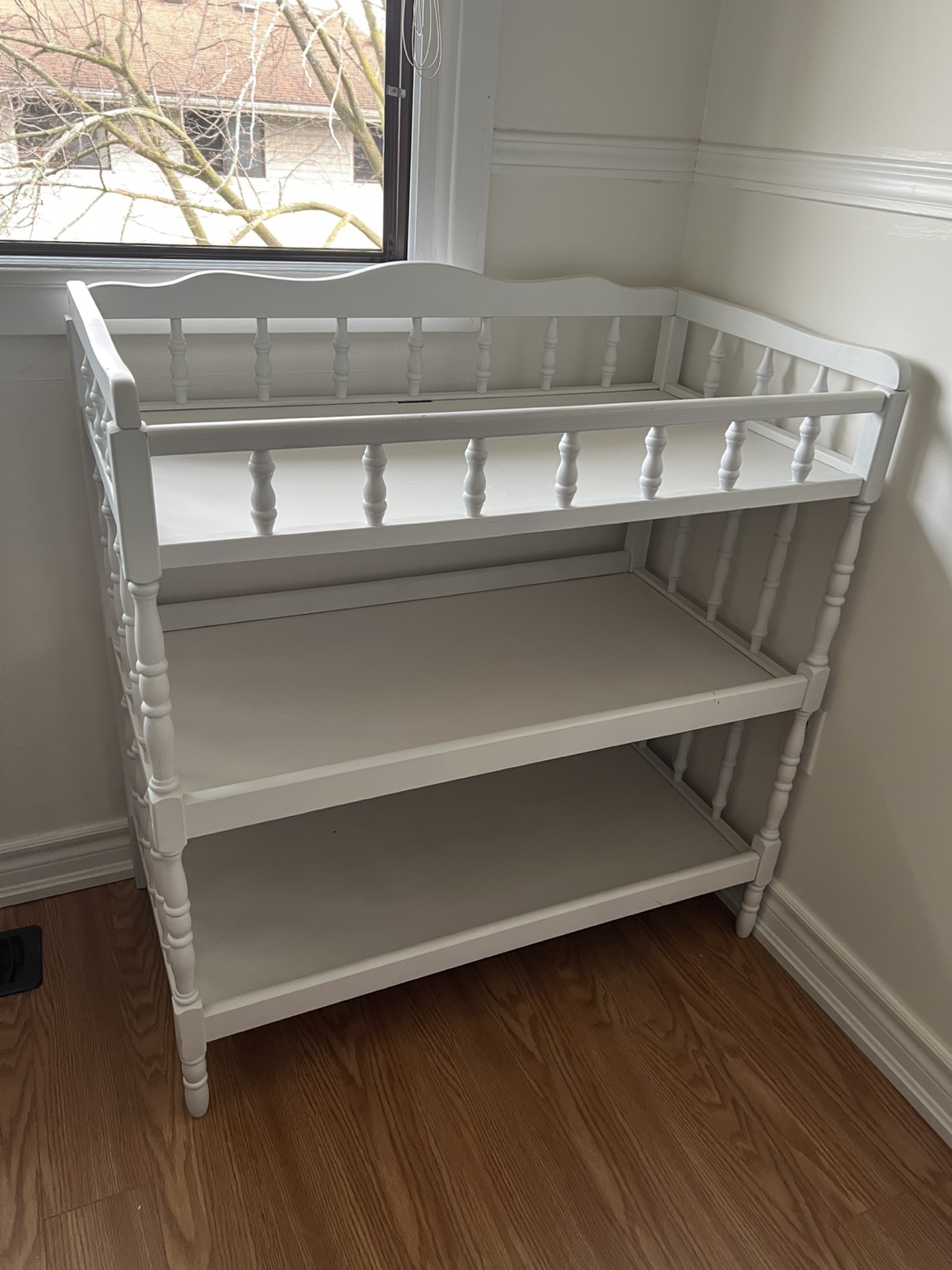 White Changing Table with Three Shelves - photo 5