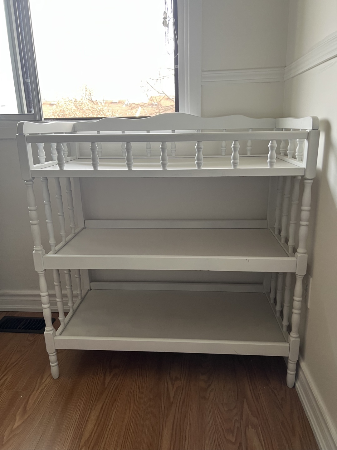White Changing Table with Three Shelves - photo 4