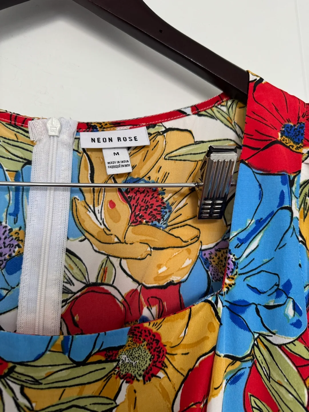 Neon Rose Floral Romper - Size M image indicator(2)