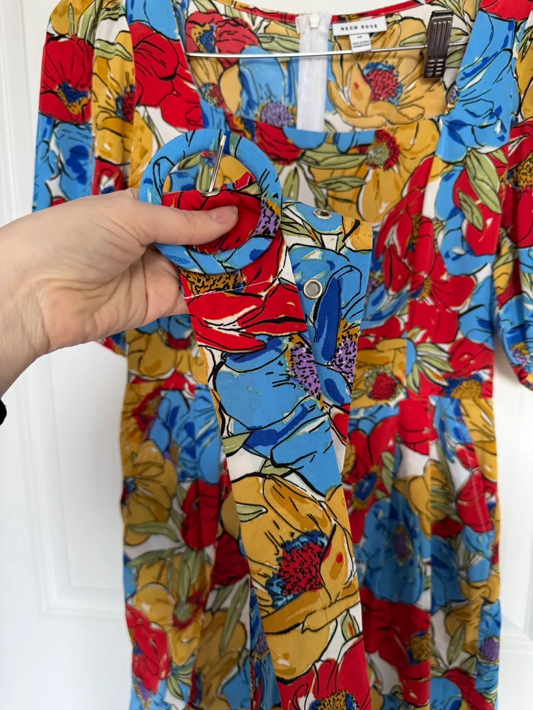 Neon Rose Floral Romper - Size M image indicator(3)