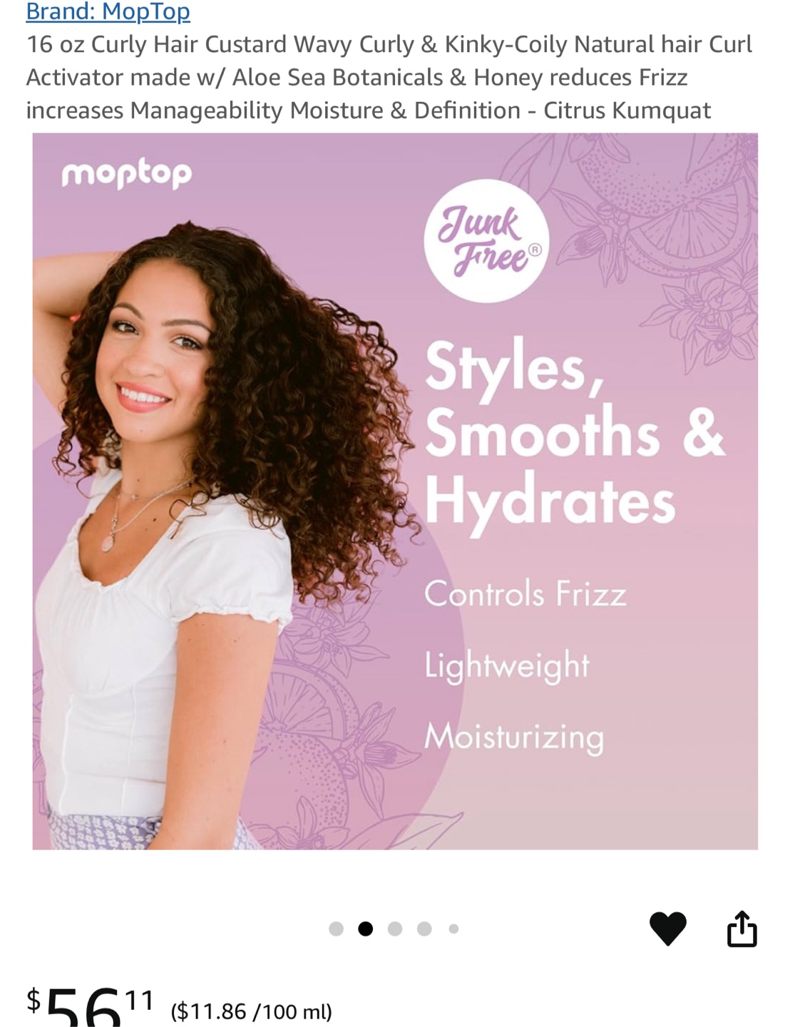 moptop Curly Hair Custard 8 fl oz
