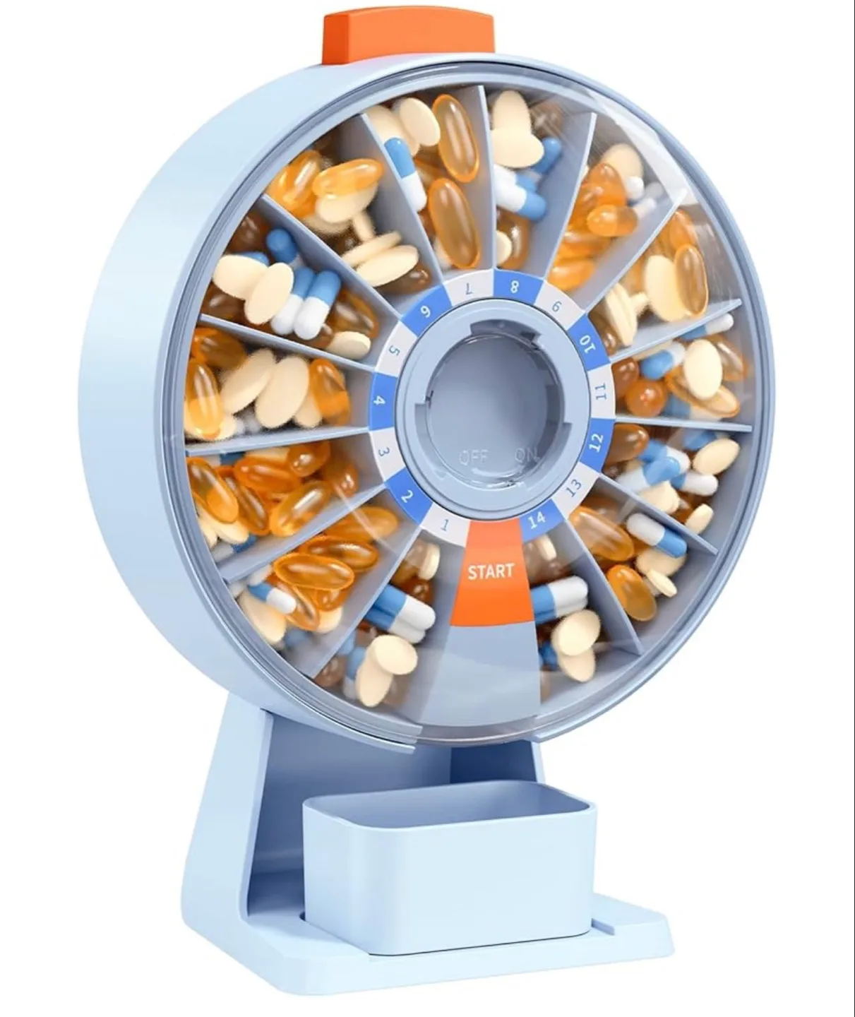 14-Day Pill Organizer - Weekly Medication Dispenser image indicator(2)