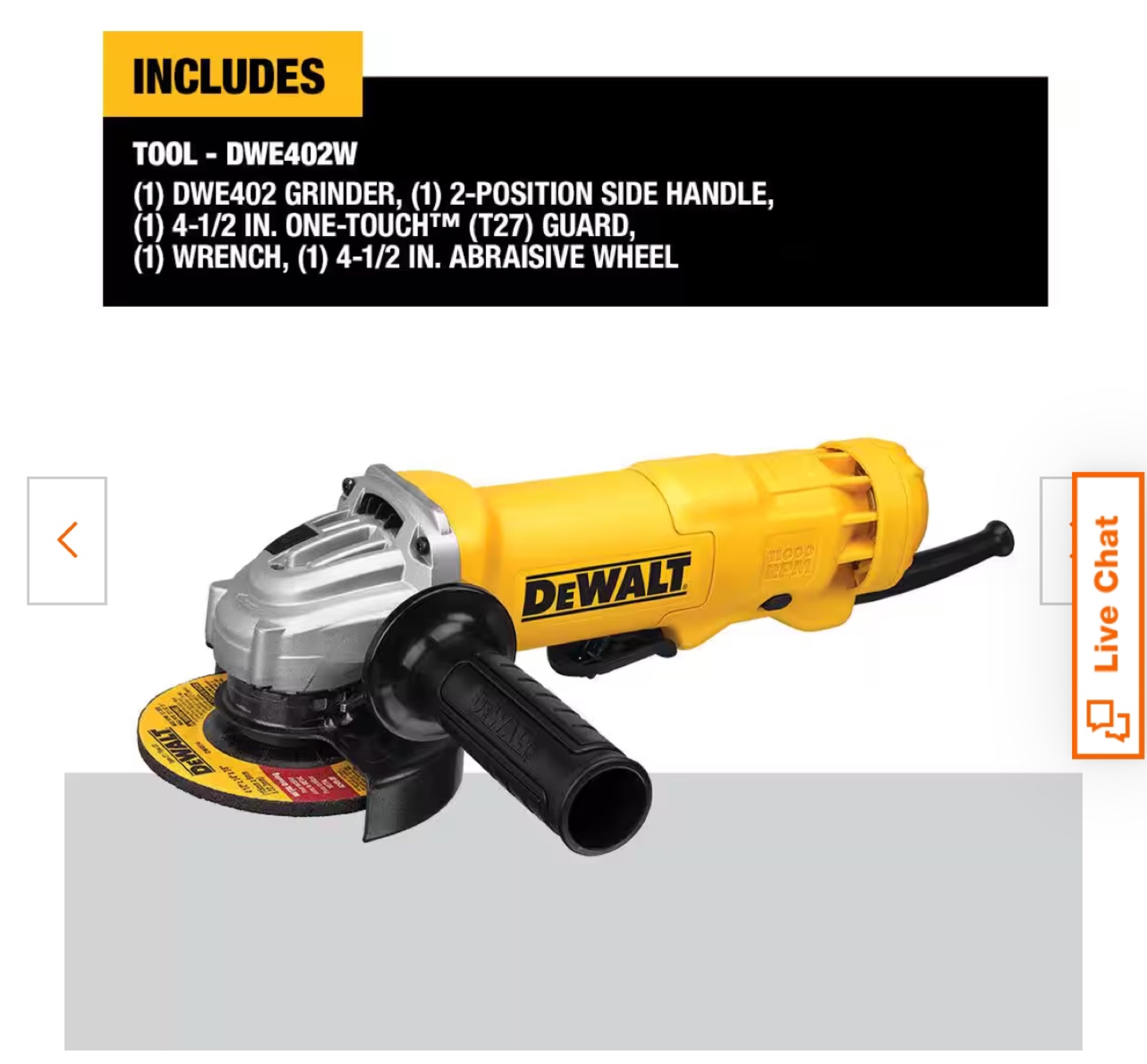DEWALT DWE402 4-1/2 in. Angle Grinder - photo 5