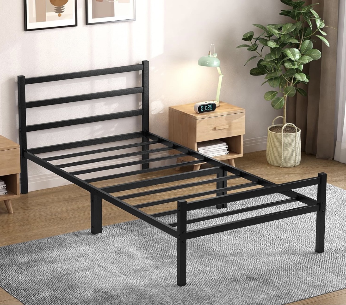 Mr IRONSTONE Twin Bed Frame with Headboard and Footboard - photo 3