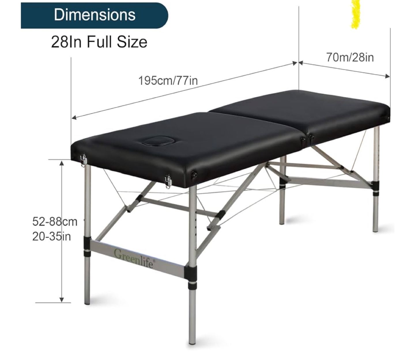 Portable Folding Massage Table - 77" x 28" - photo 2