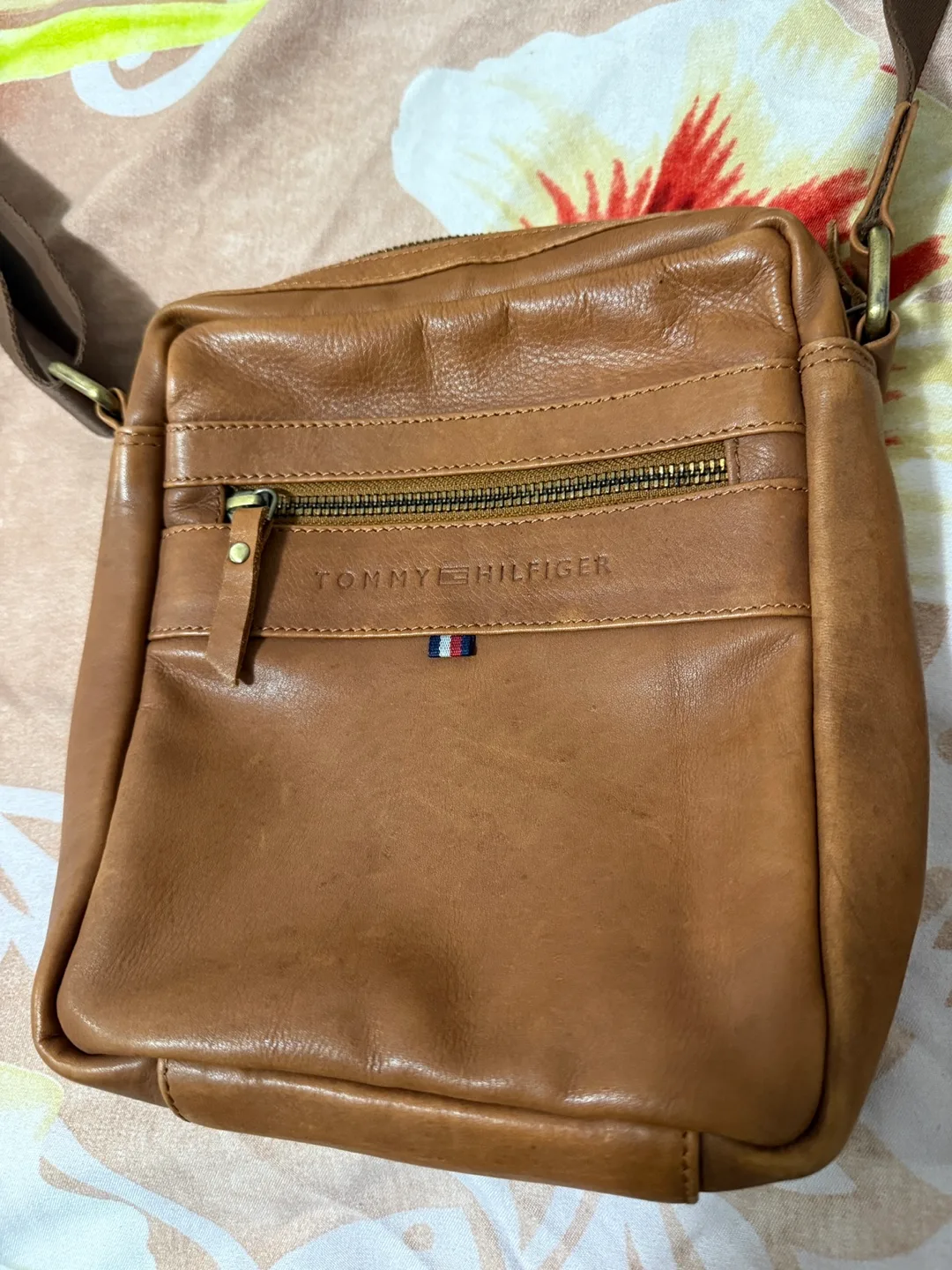 Men Tommy Hilfiger Brown Leather Crossbody Bag image indicator(2)