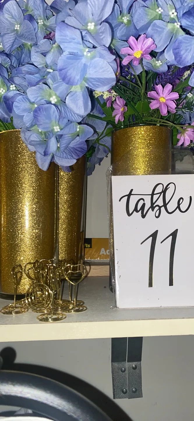 Vase with table number/holder🥕🥕🥕 image indicator(3)