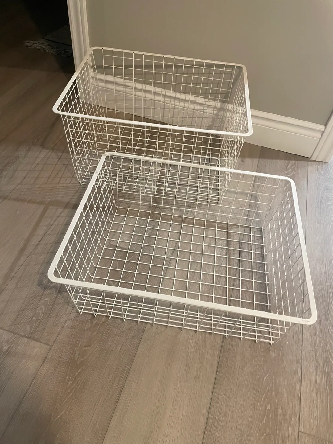 2 Large Metal baskets. thumbnail
