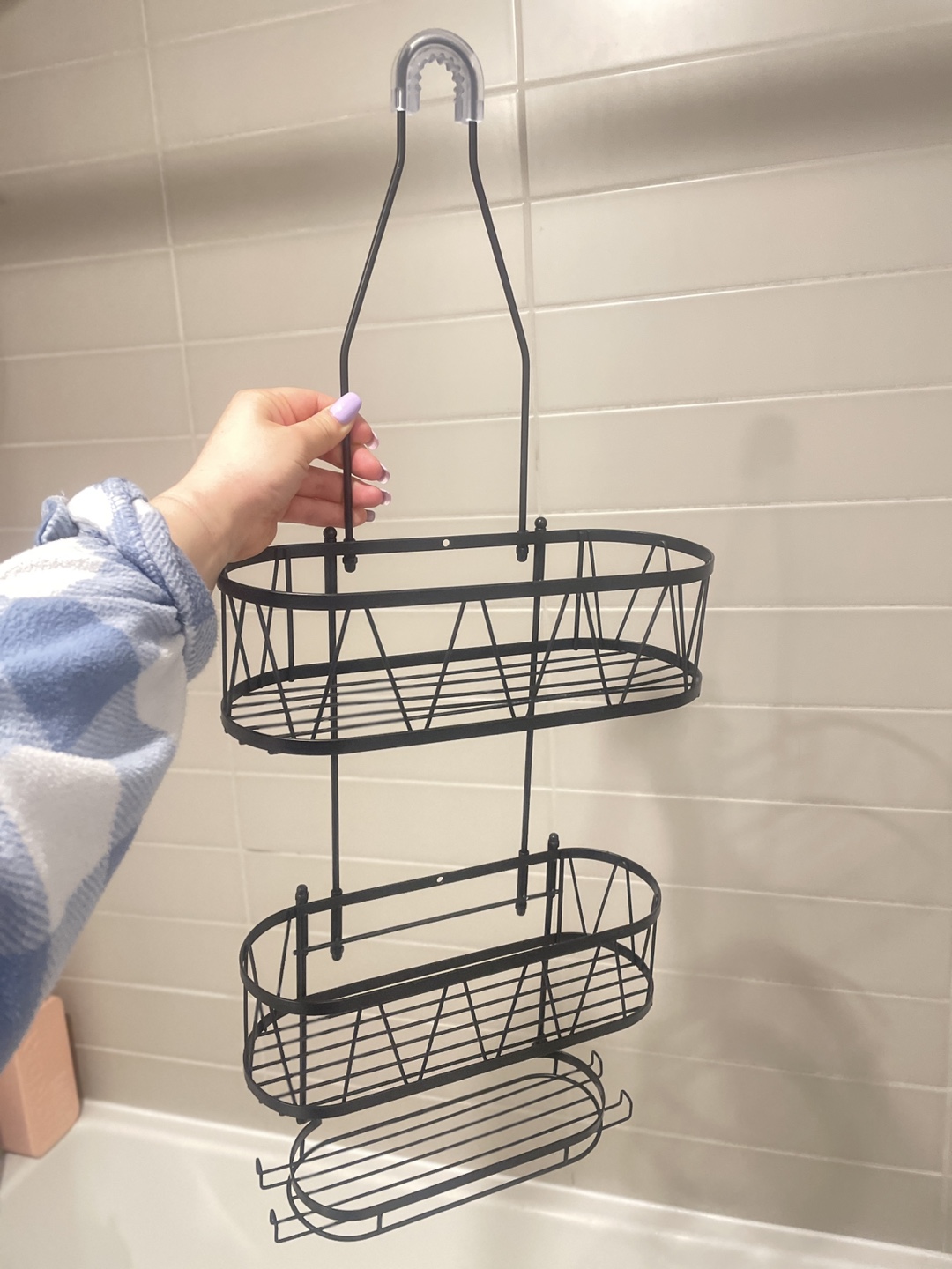 Black 3-Tier Shower Caddy