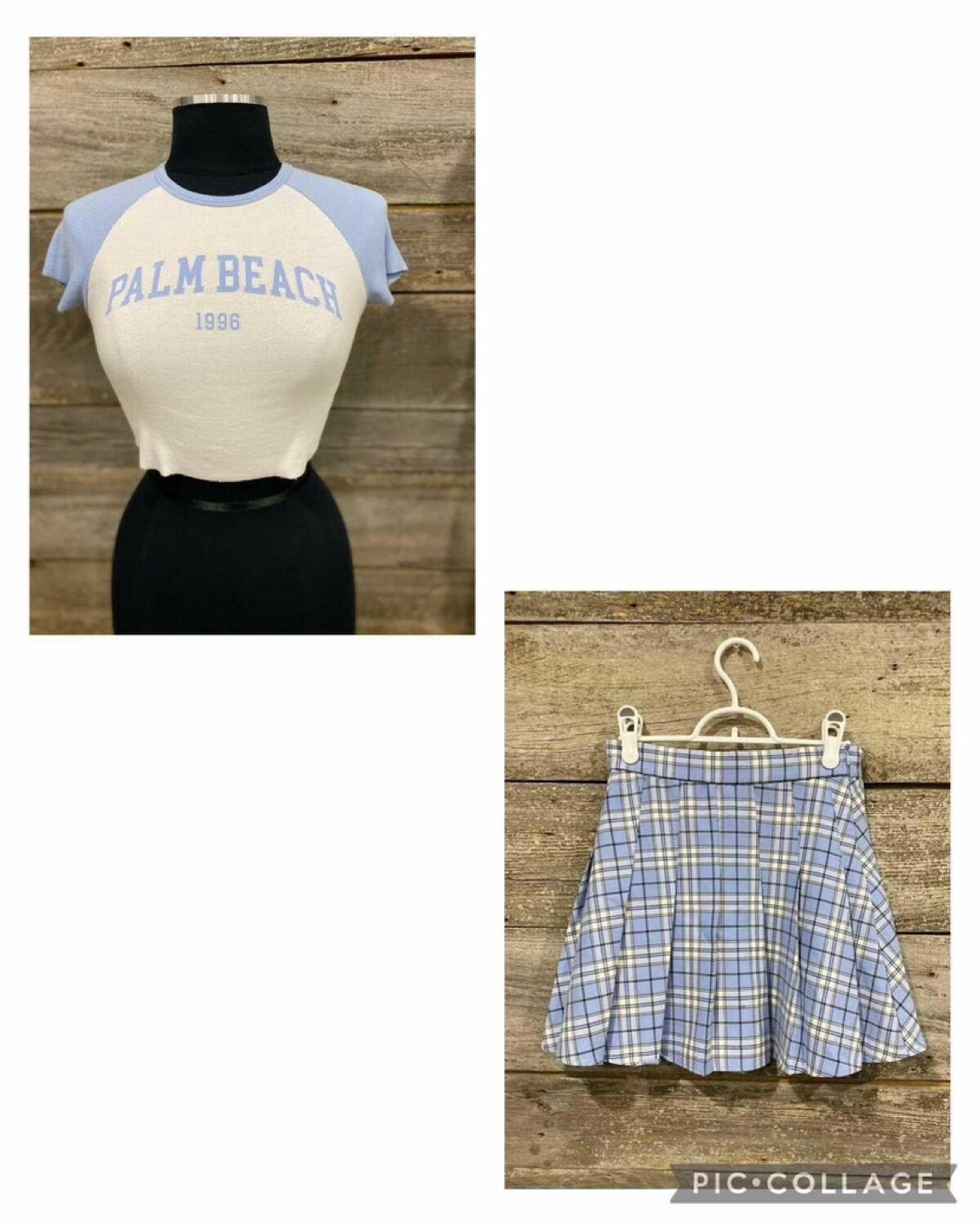 Brittany Garage Pleated Skirt with Matching shirt
