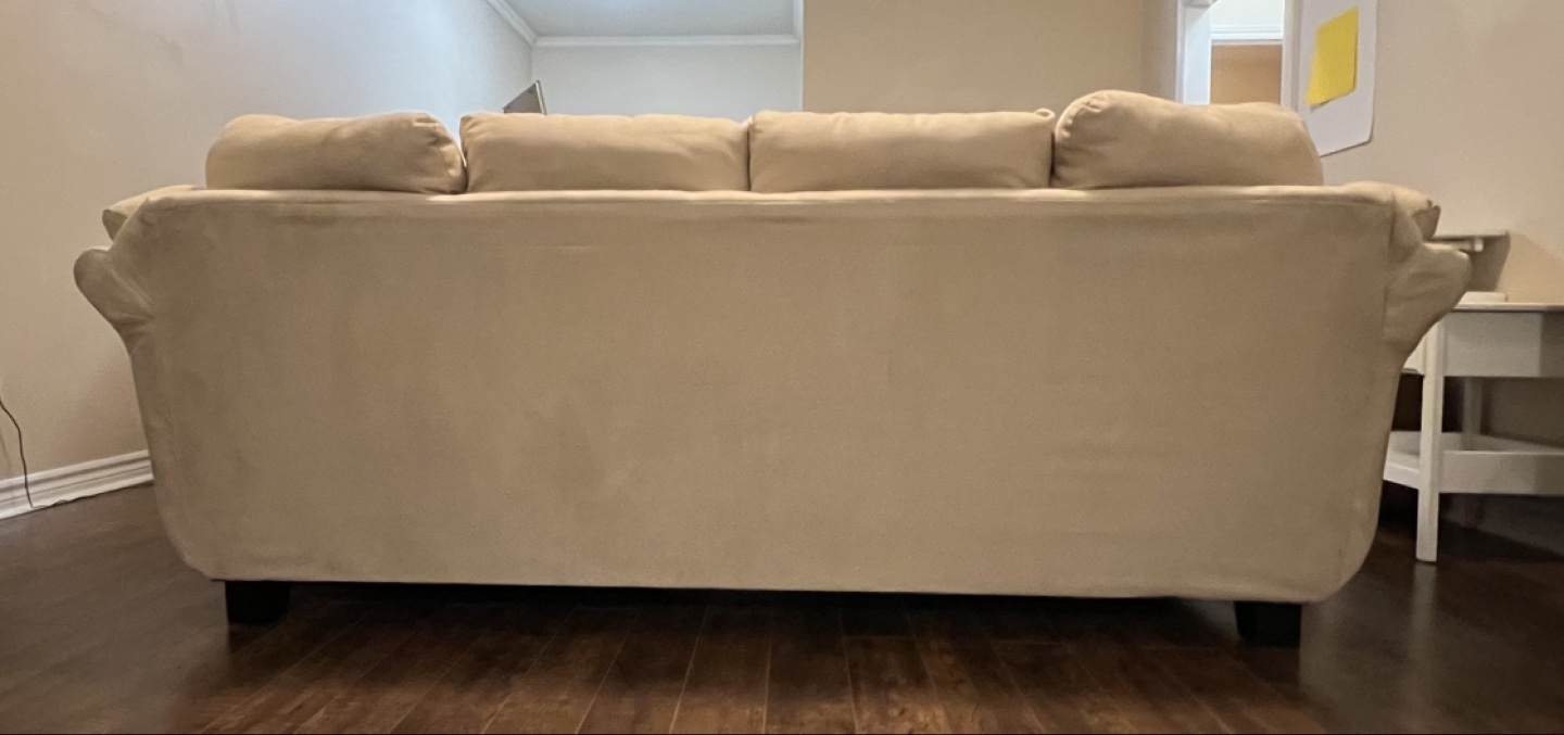 SOLD: Beige three-seater sofa - photo 4