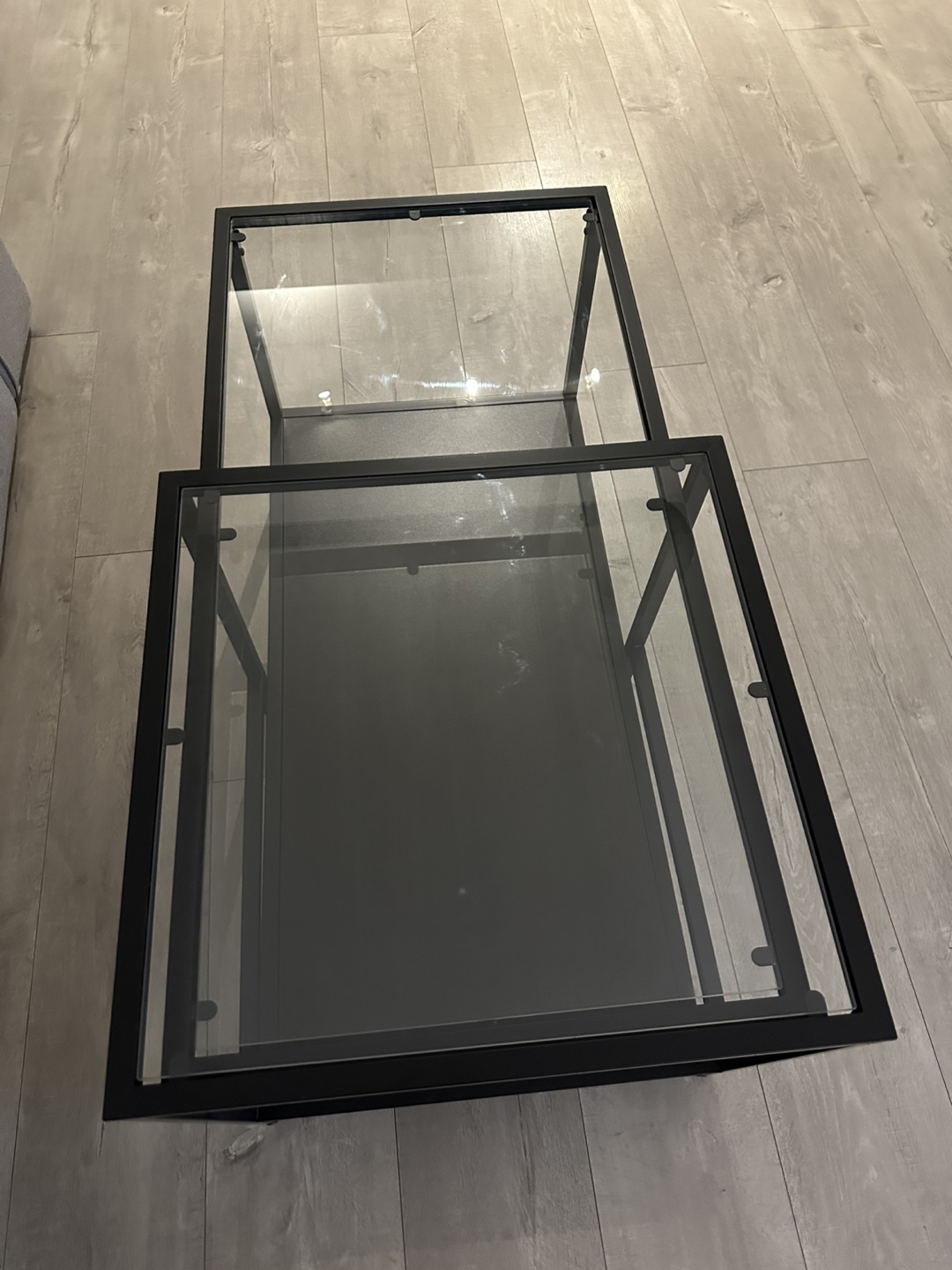 Glass Top Nesting Coffee Tables - photo 3