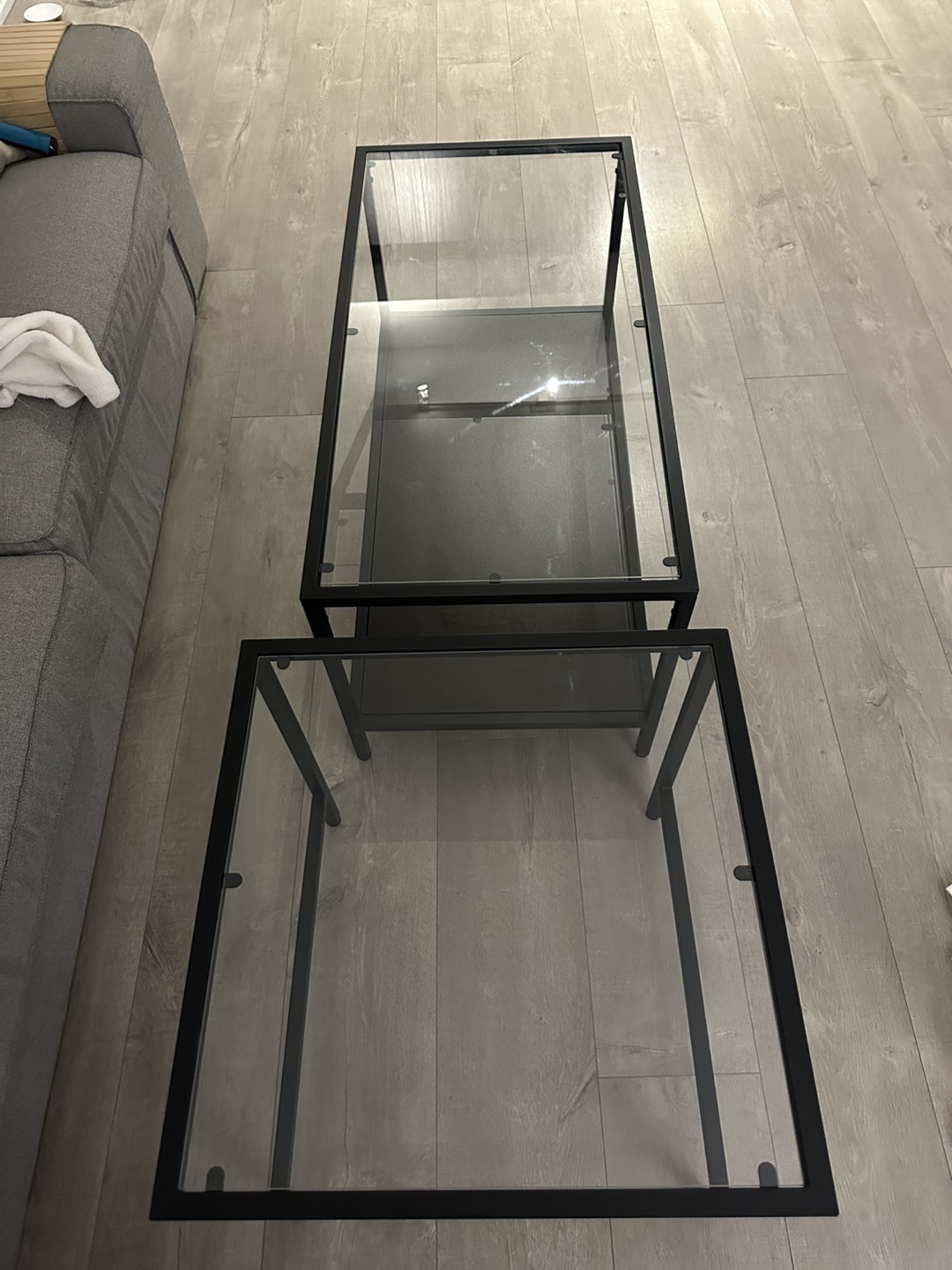 Glass Top Nesting Coffee Tables - photo 2