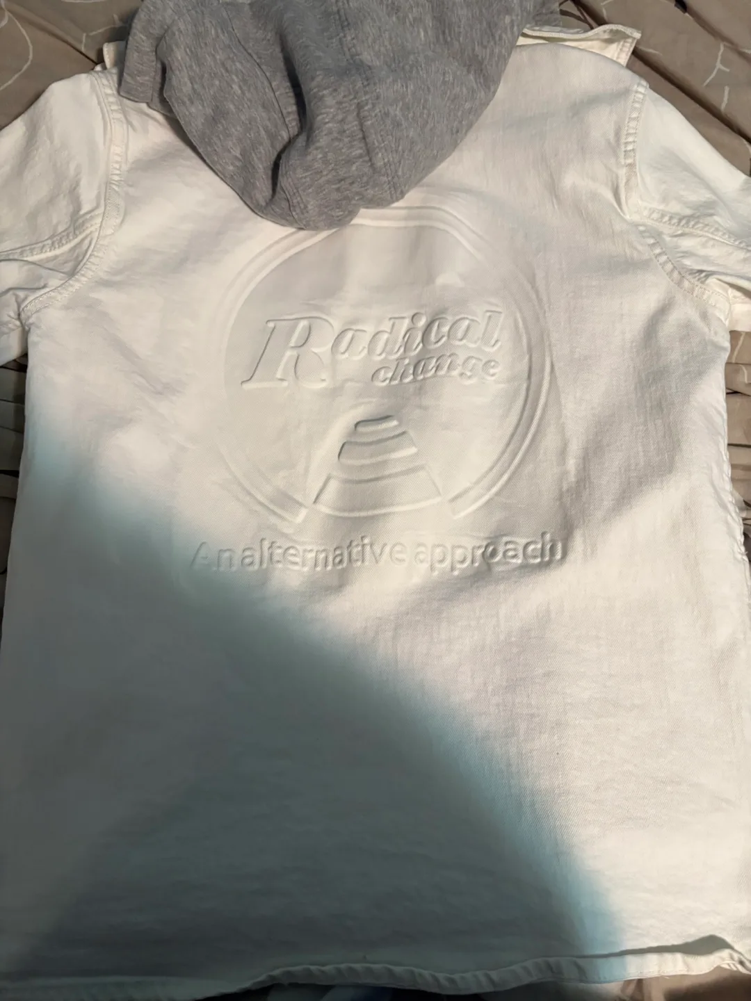 Zara White Denim Shirt Jacket with Hoodie image indicator(2)