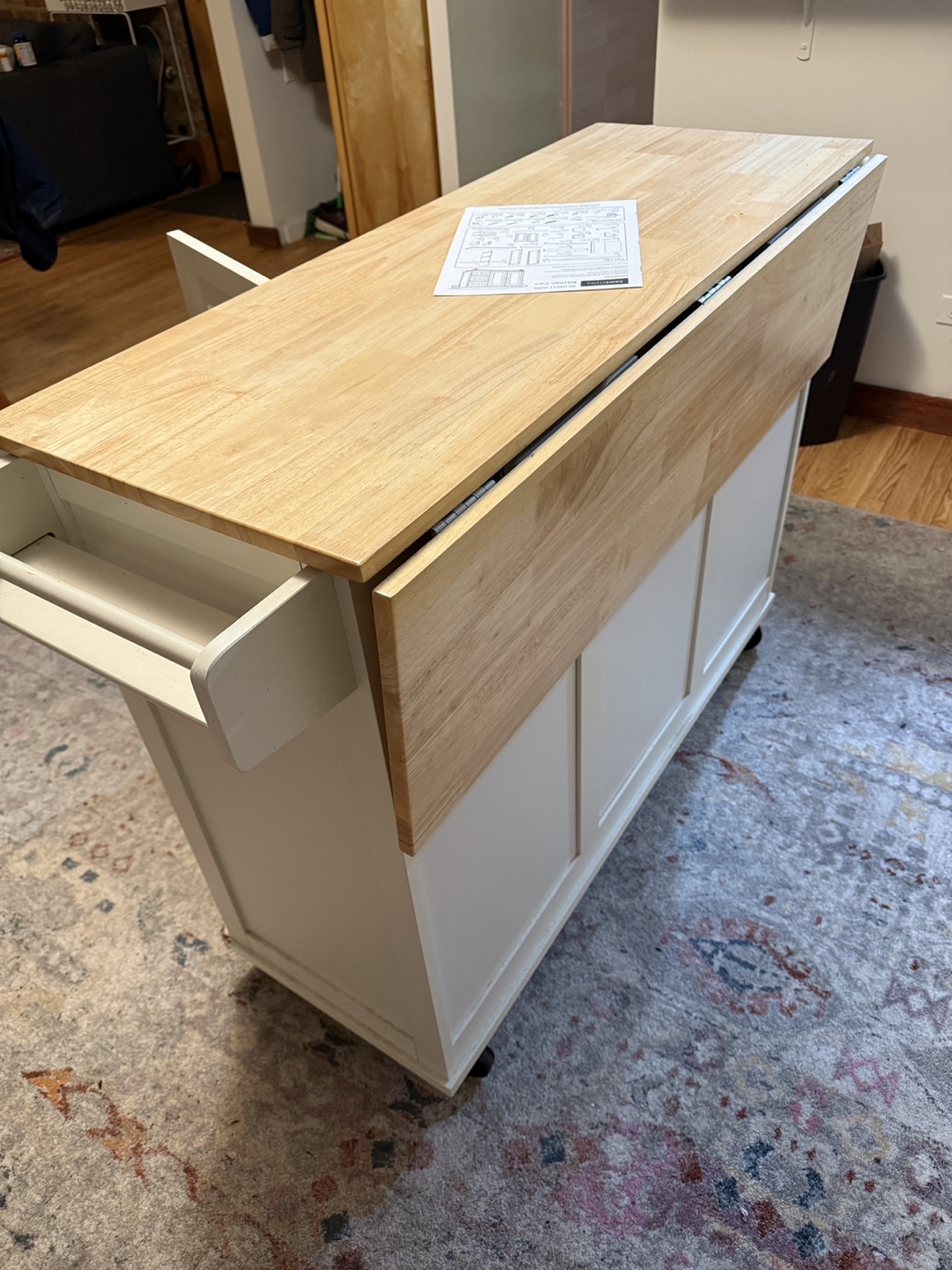 Homestyles Dolly Madison  Cart with Wood Top and Leaf - photo 4