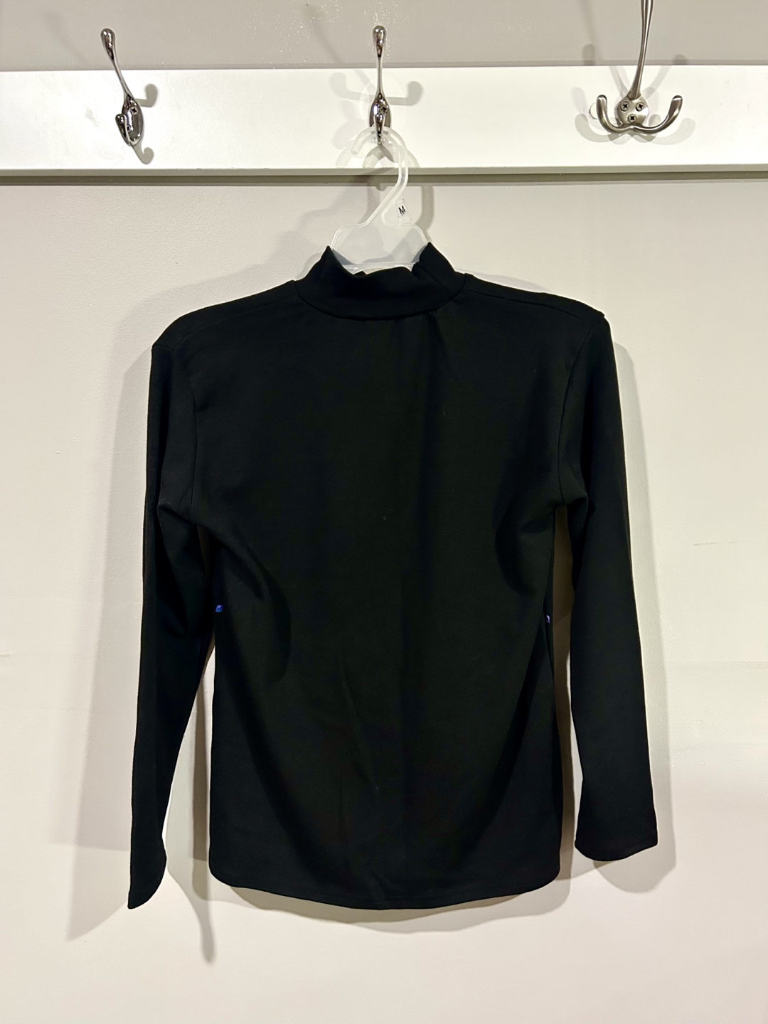Grey and Black Turtle Neck Long Sleeve Top with Leaf Print - photo 4